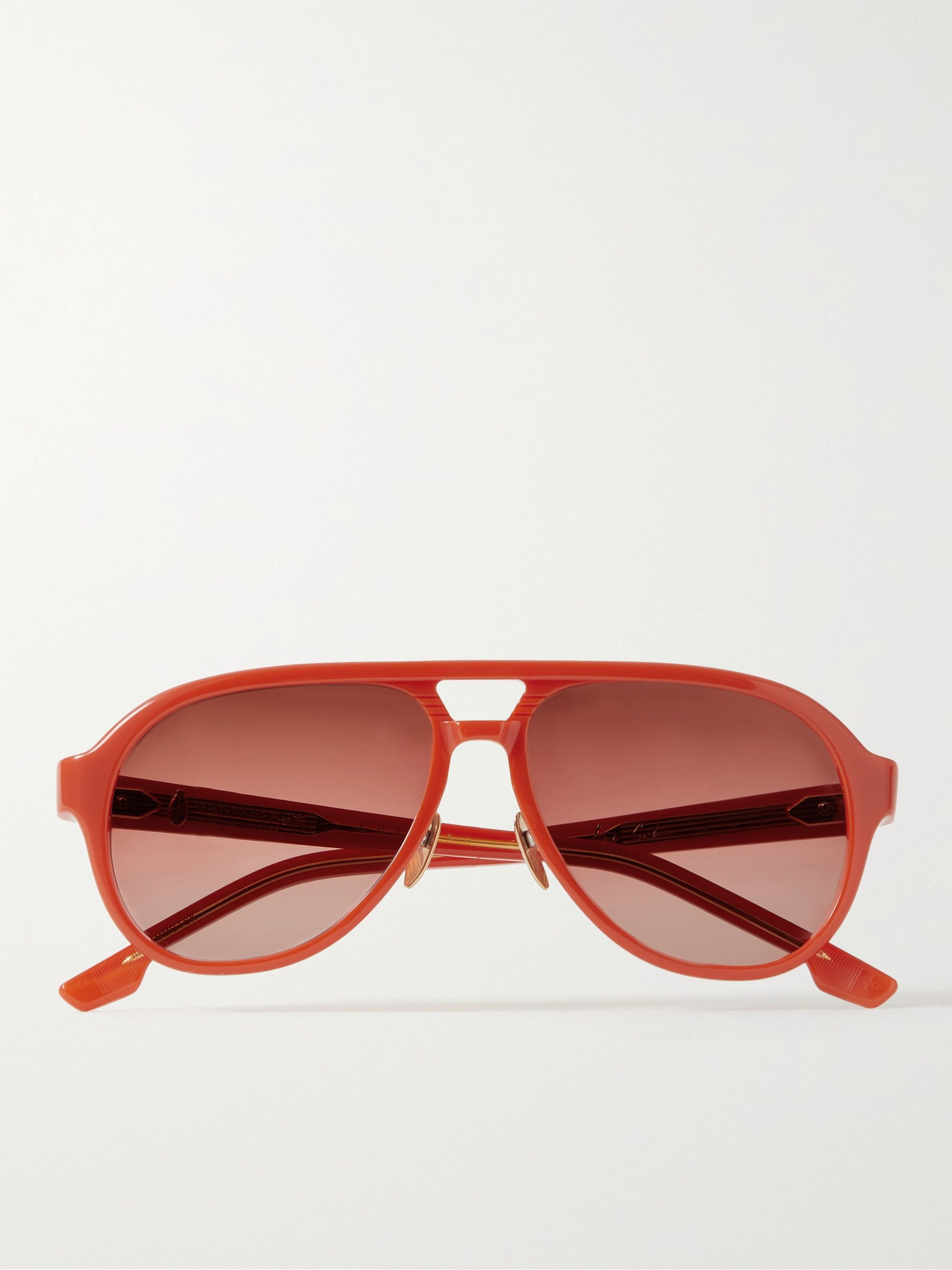 + George Cortina Aviator-Style Acetate Sunglasses - orange - One Size