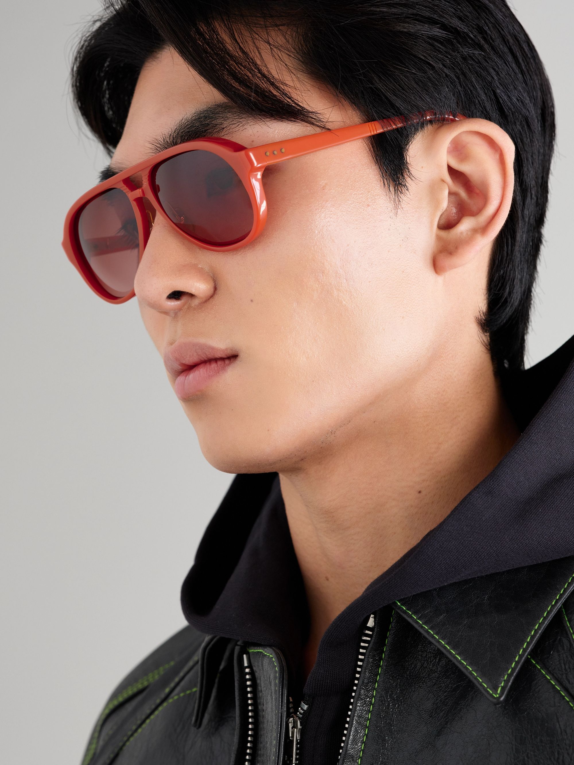 + George Cortina Aviator-Style Acetate Sunglasses - orange - One Size