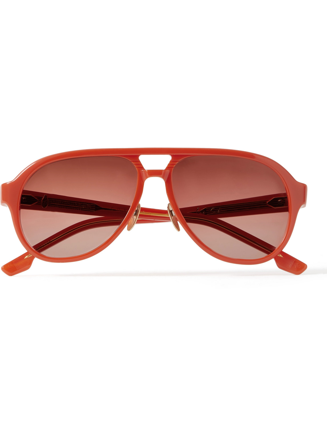 Jacques Marie Mage George Cortina Aviator-style Acetate Sunglasses In Orange