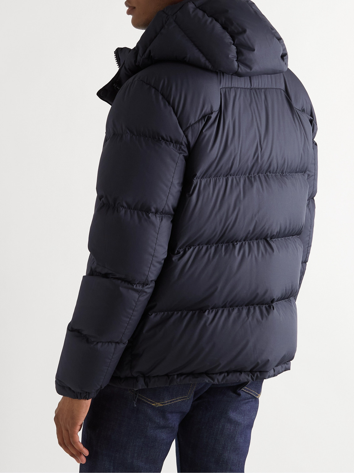 Shop Polo Ralph Lauren Logo-embroidered Quilted Recycled-ripstop Hooded Down Jacket In Blue