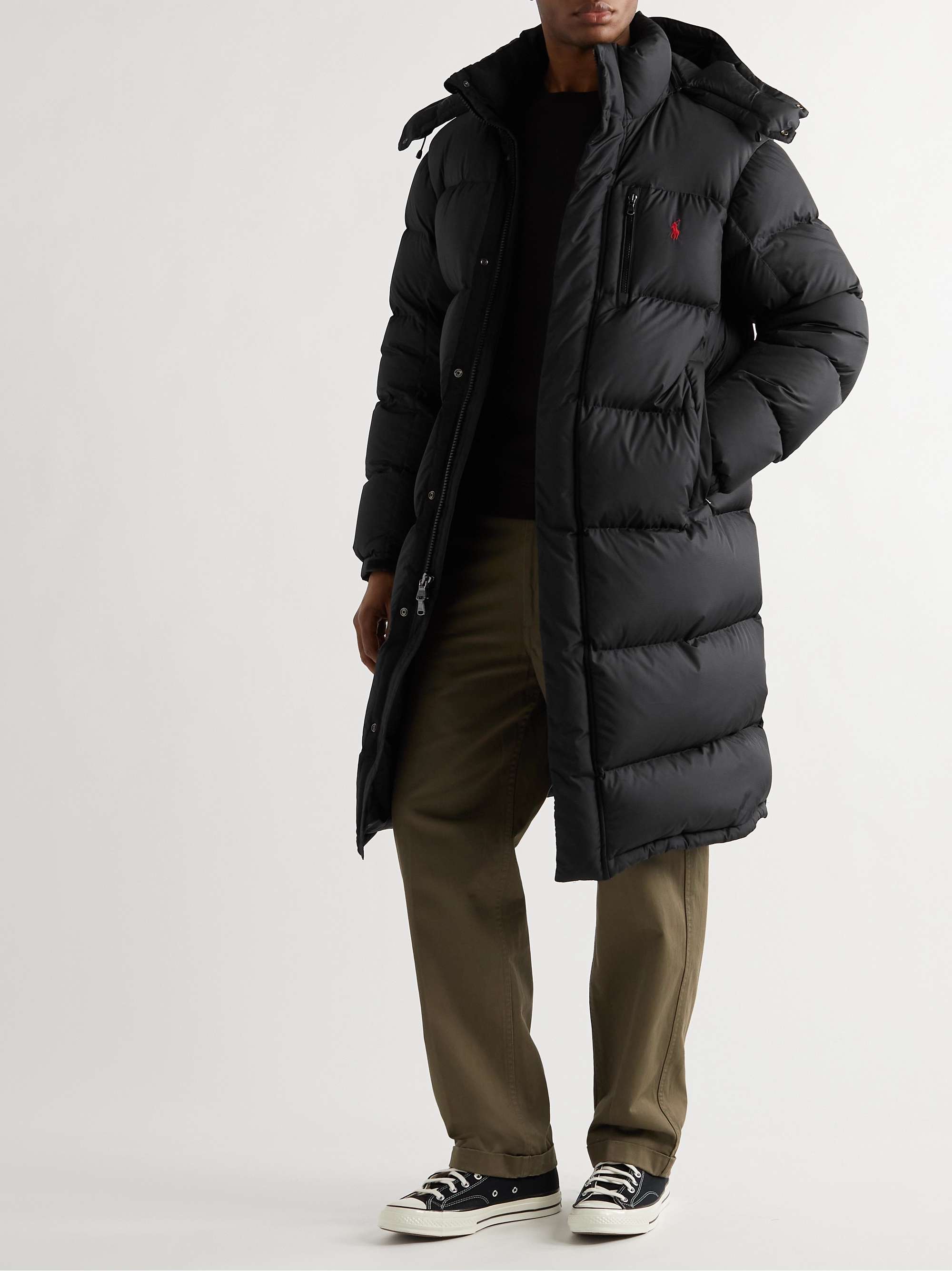 Quilted Recycled Ripstop Hooded Down Jacket