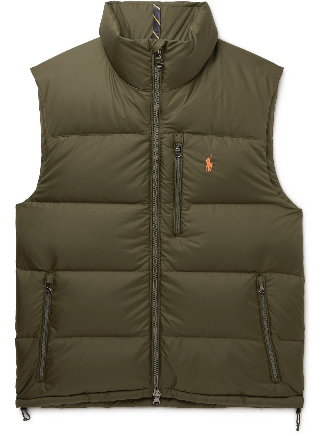 Polo Ralph Lauren Quilted Recycled Ripstop Down Gilet In Green