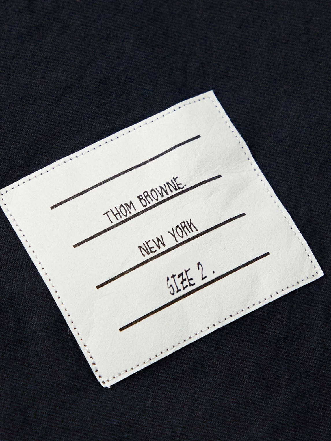 Thom Browne Flannel 4-bar Shirt In Blue