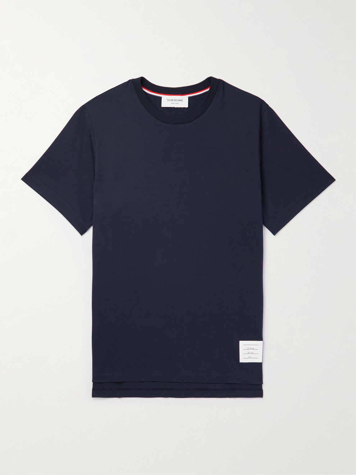 Thom Browne Logo-Appliquéd Cotton-Jersey T-Shirt - Men