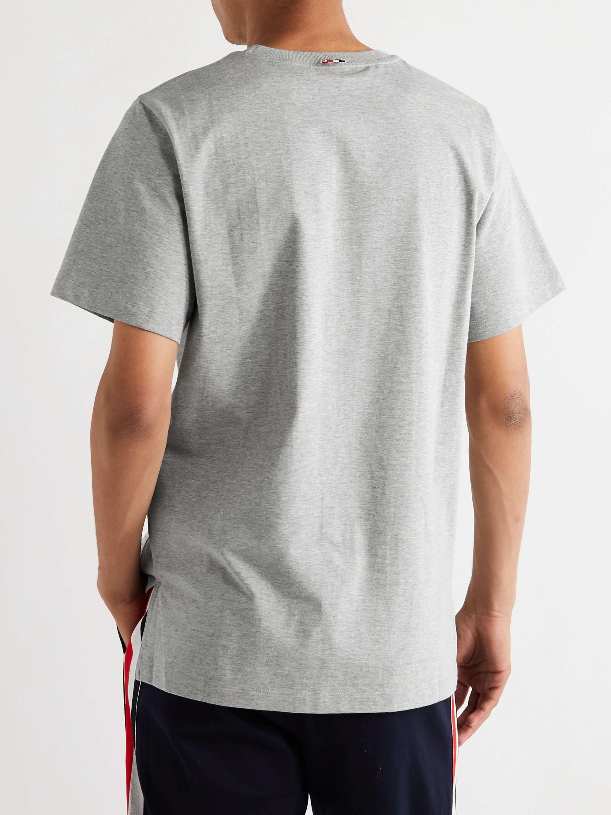 THOM BROWNE Logo-Appliquéd Cotton-Jersey T-Shirt