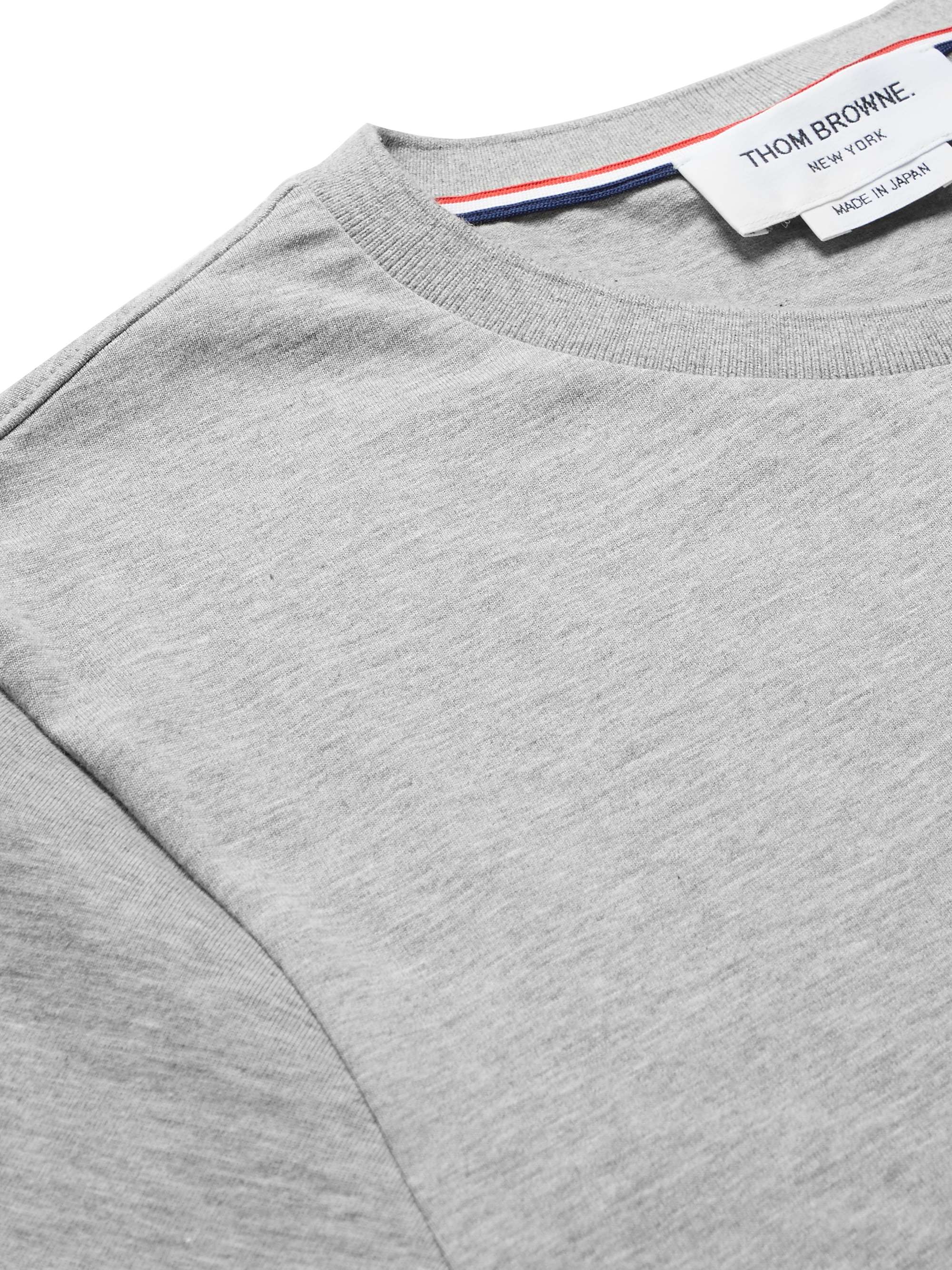 THOM BROWNE Logo-Appliquéd Cotton-Jersey T-Shirt