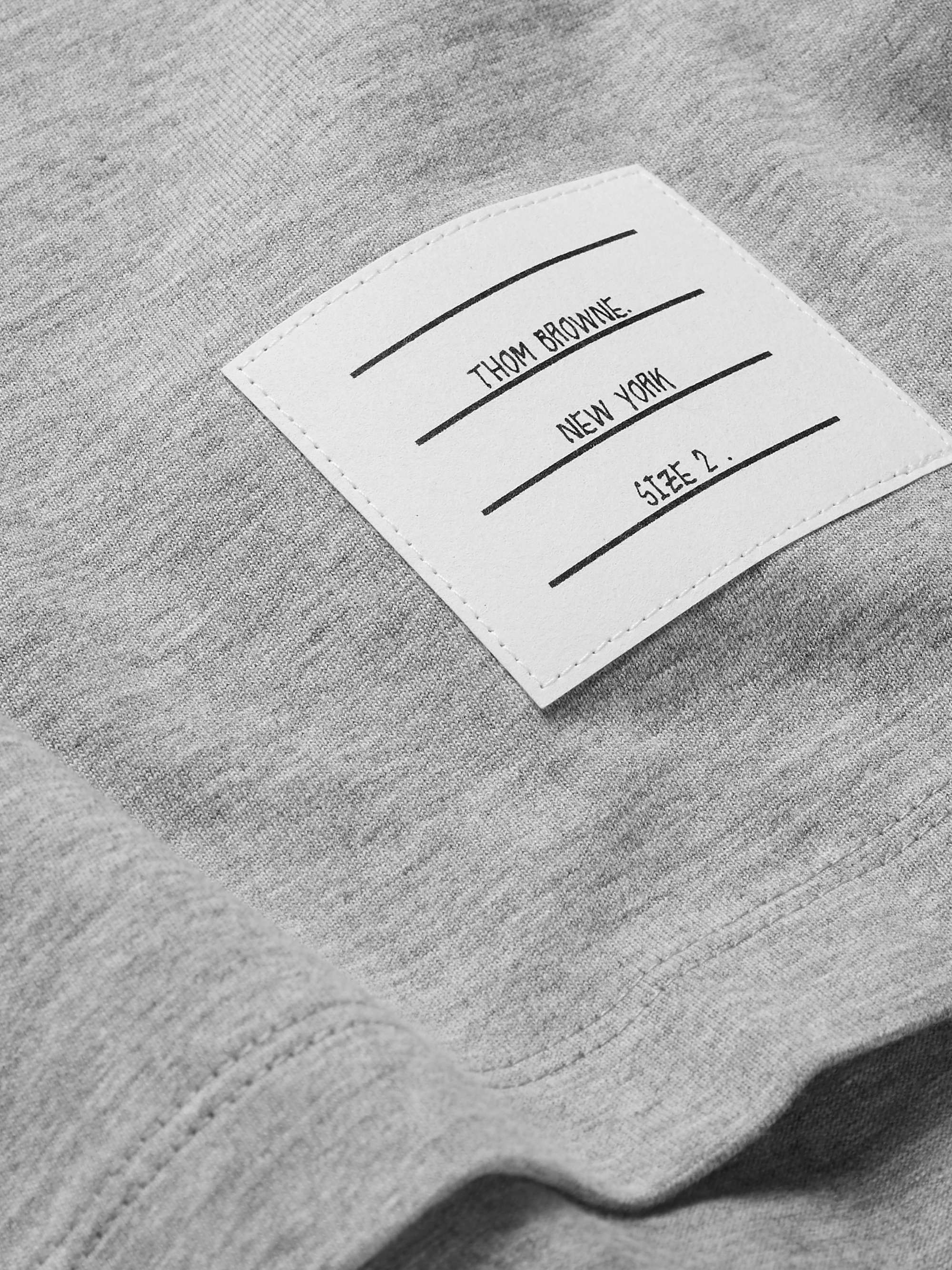 THOM BROWNE Logo-Appliquéd Cotton-Jersey T-Shirt