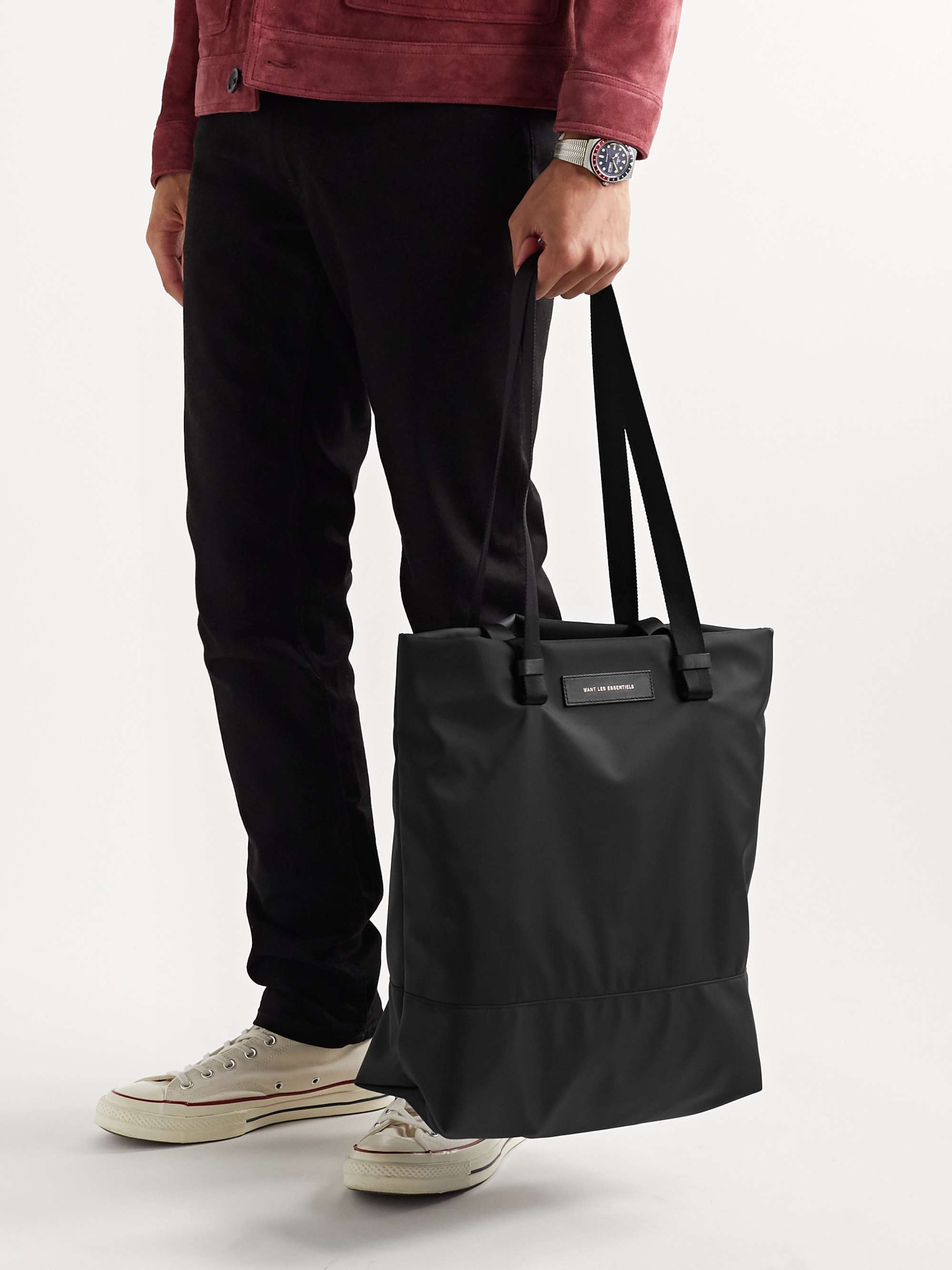 WANT LES ESSENTIELS Dayton Leather-Trimmed Nylon Tote Bag
