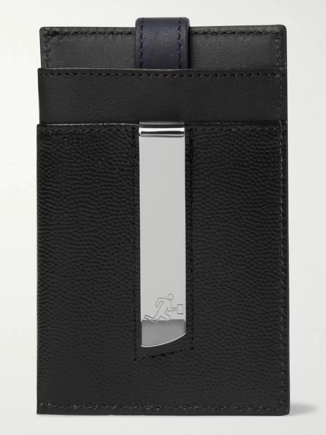 Want Les Essentiels De La Vie Pebble-grain Leather Cardholder With Money Clip In Black