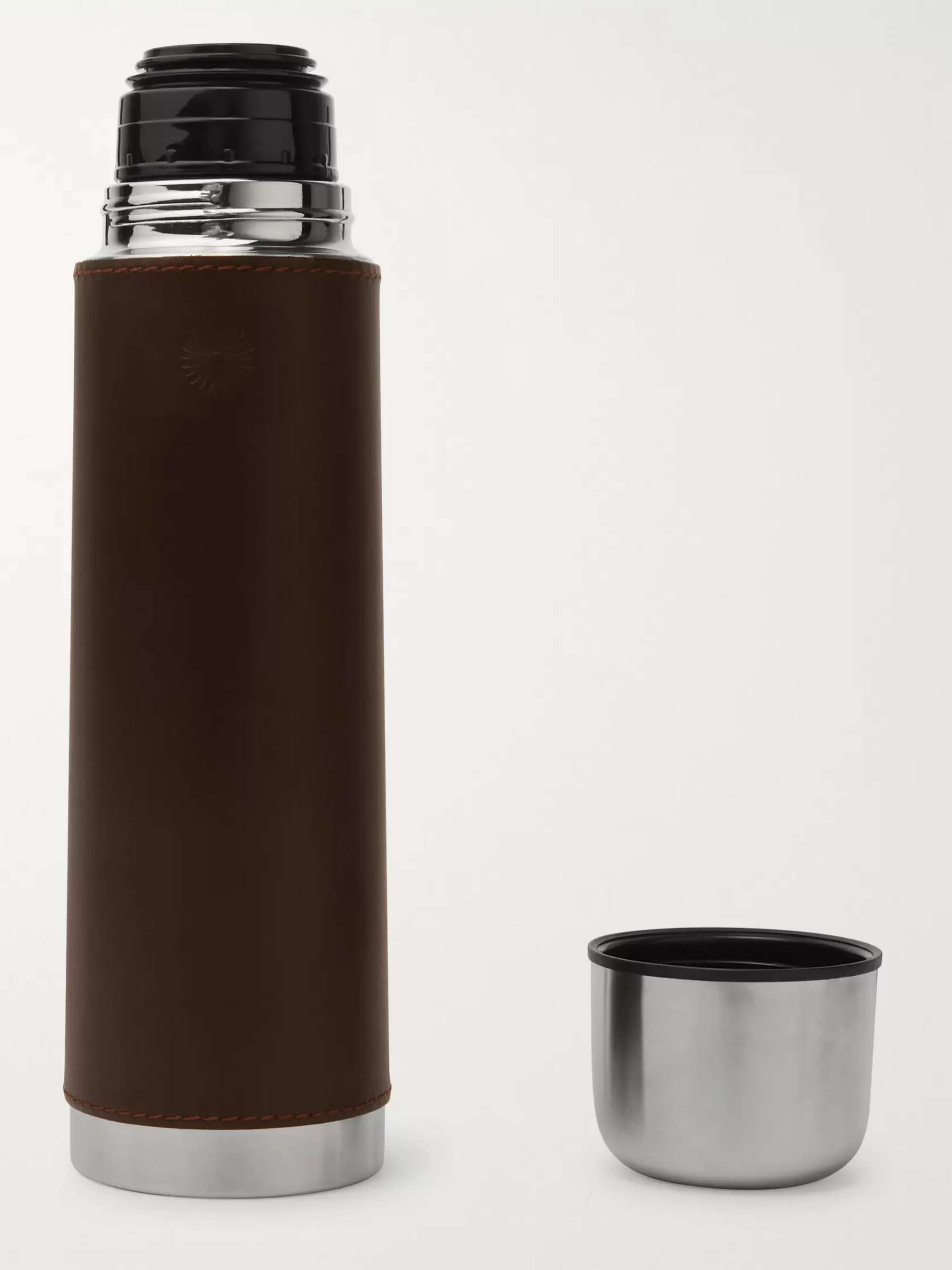 PURDEY Leather and Steel Flask