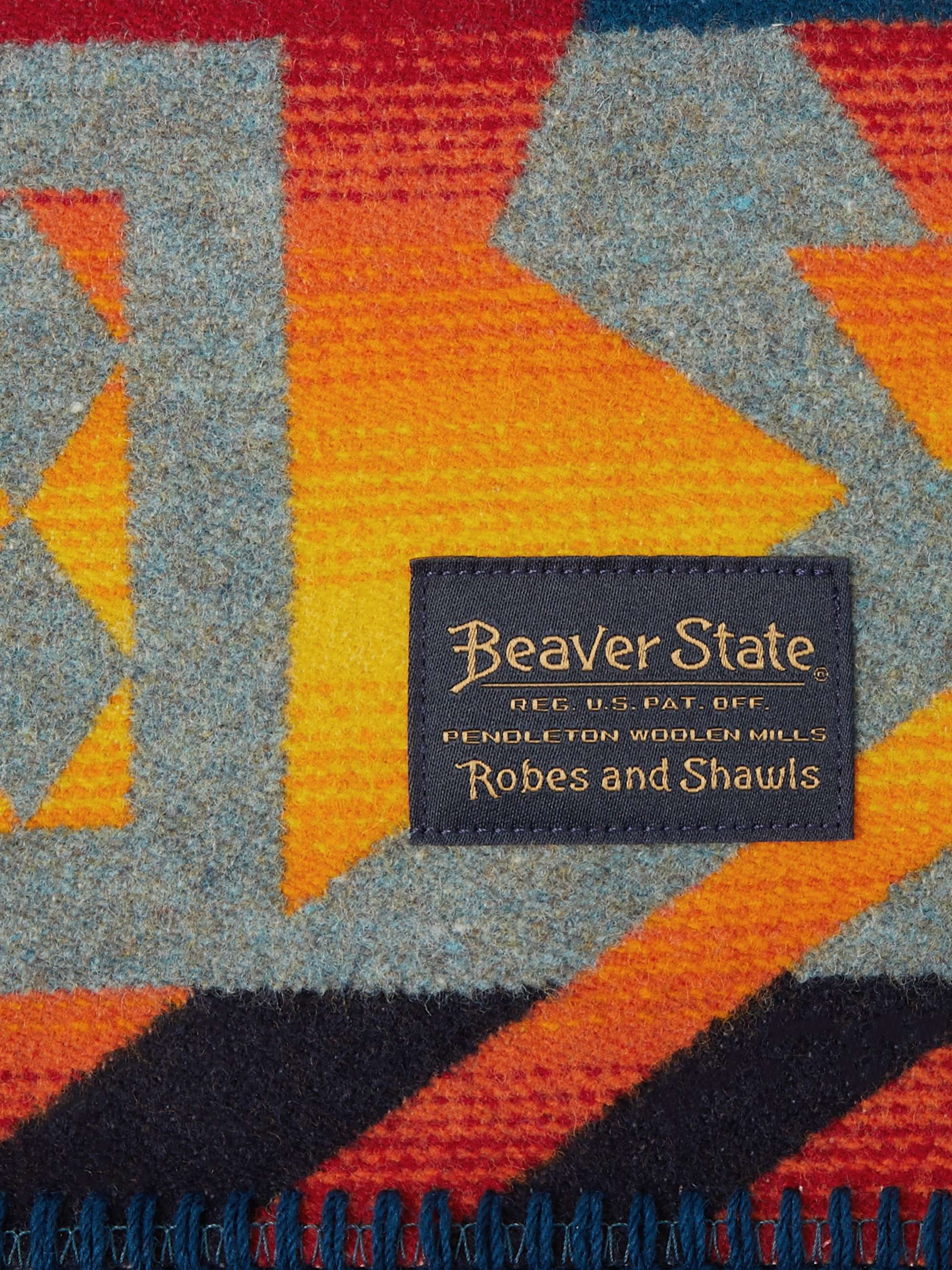 PENDLETON Fire Legend Virgin Wool and Cotton-Blend Jacquard Blanket