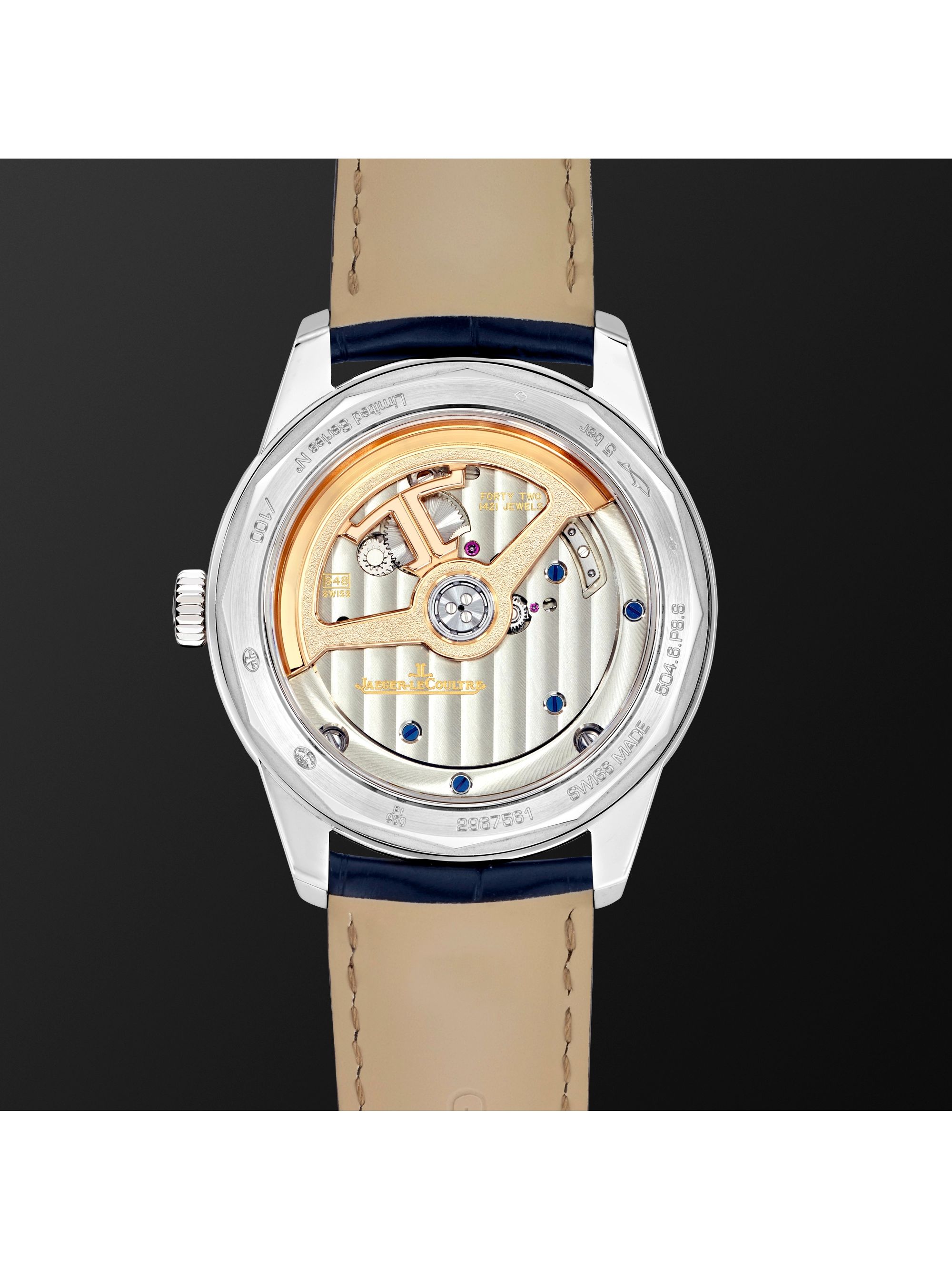 JAEGER LECOULTRE Geophysic Automatic Tourbillon 43.5 Platinum and Leather Watch, Ref. No. JLQ8126420