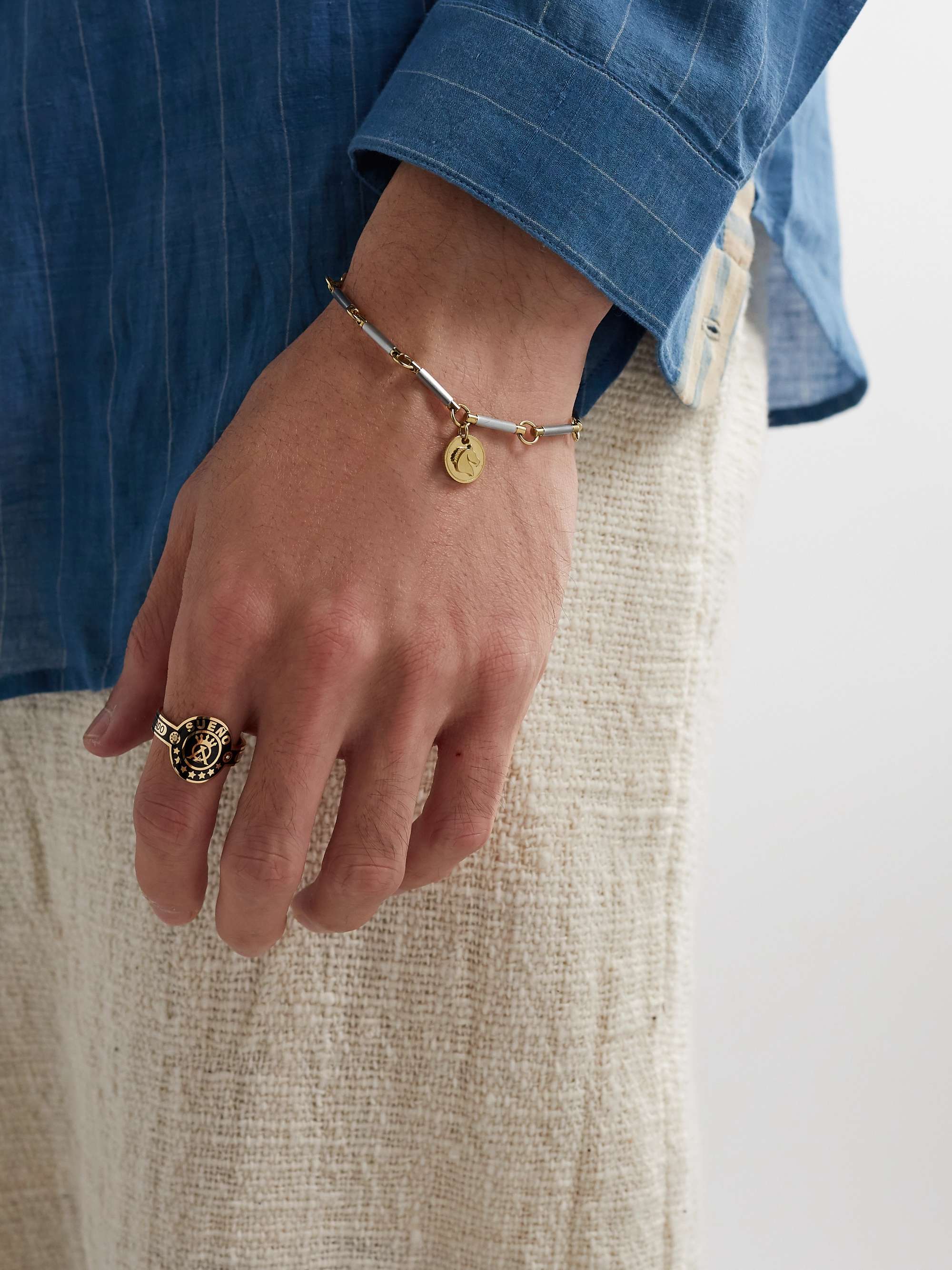 FOUNDRAE 18-Karat White and Yellow Gold Bracelet