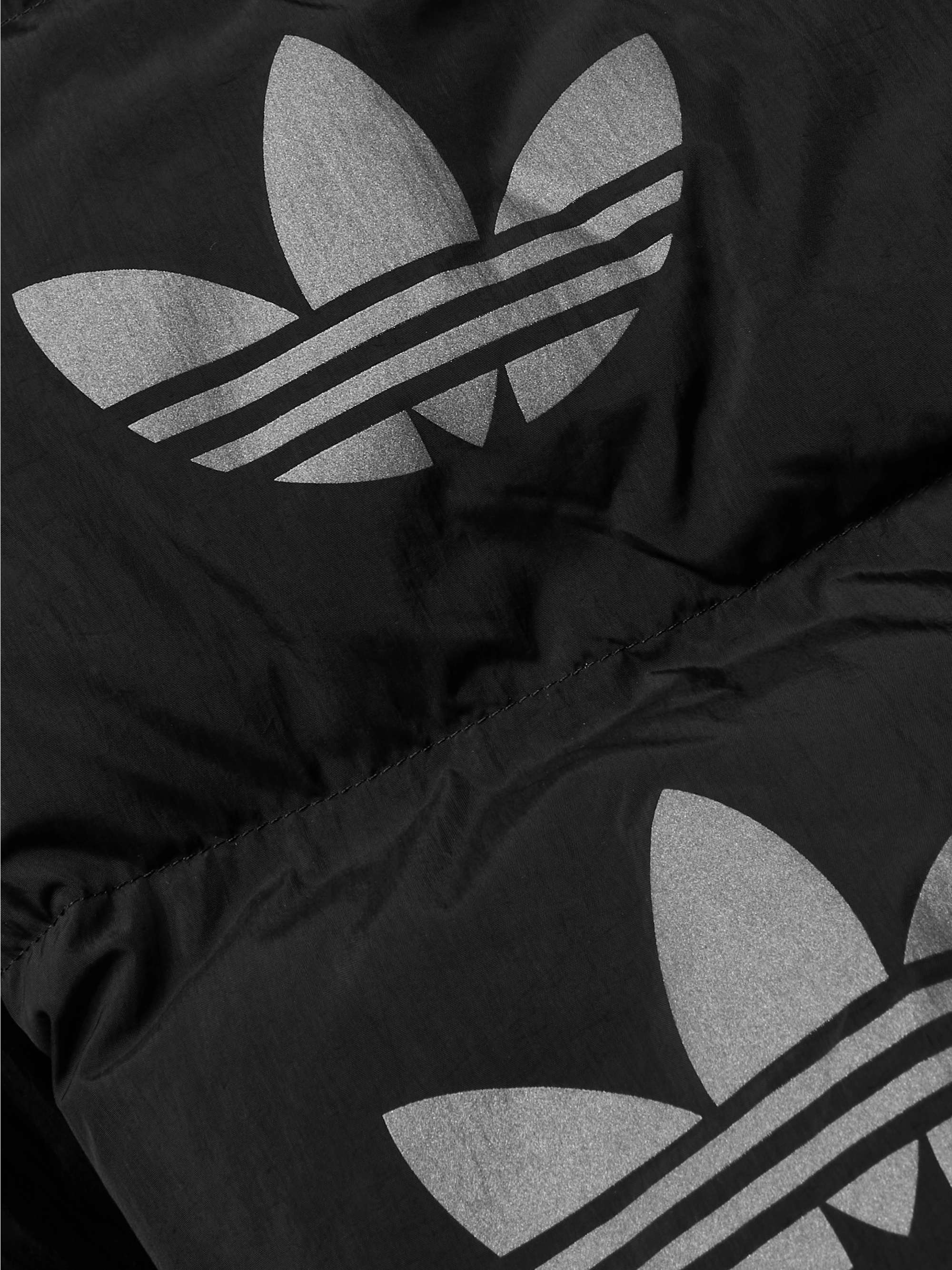 ADIDAS ORIGINALS Logo-Print Quilted Shell Hooded Down Jacket for Men ...