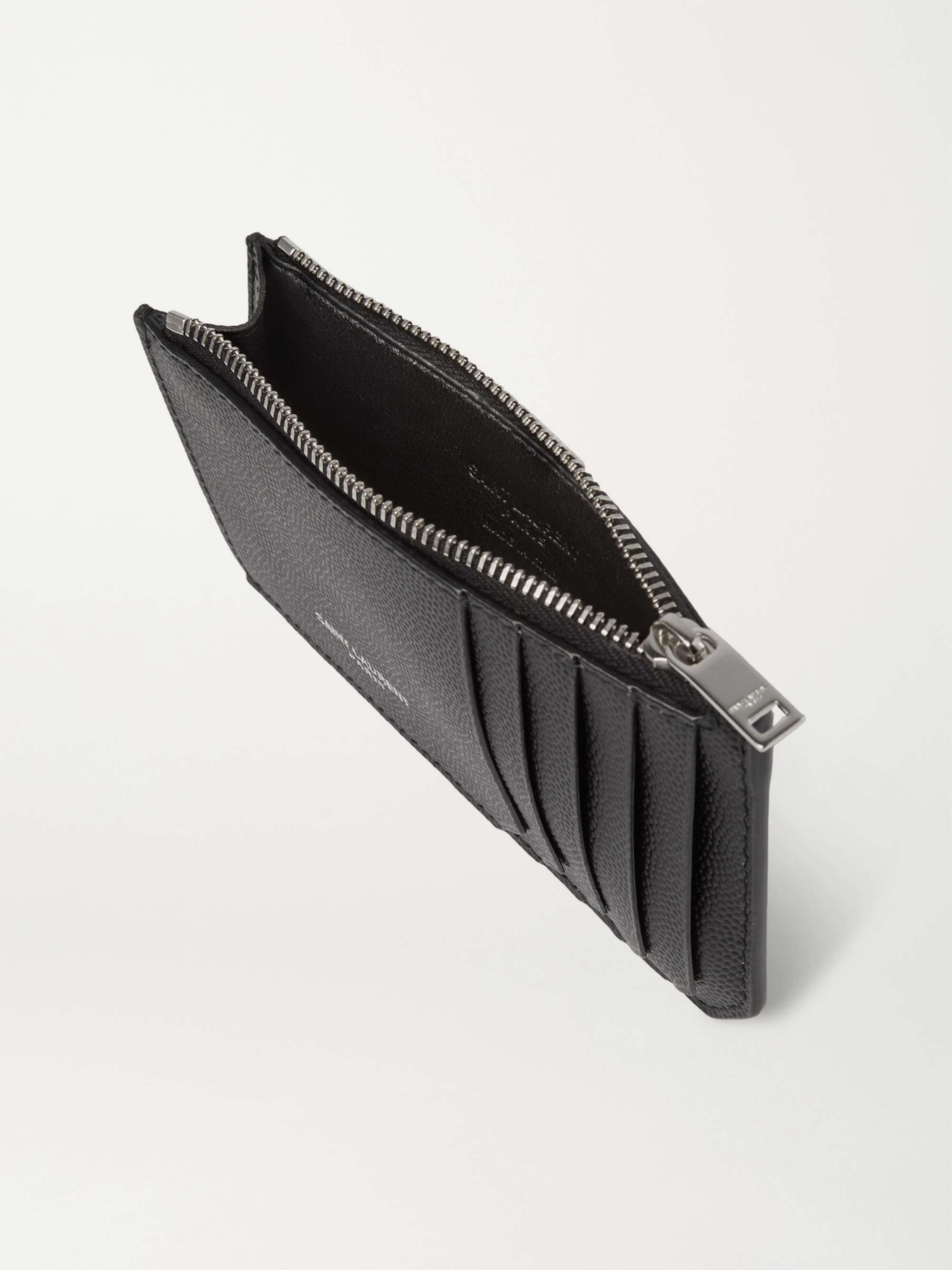 SAINT LAURENT Pebble-Grain Leather Cardholder for Men