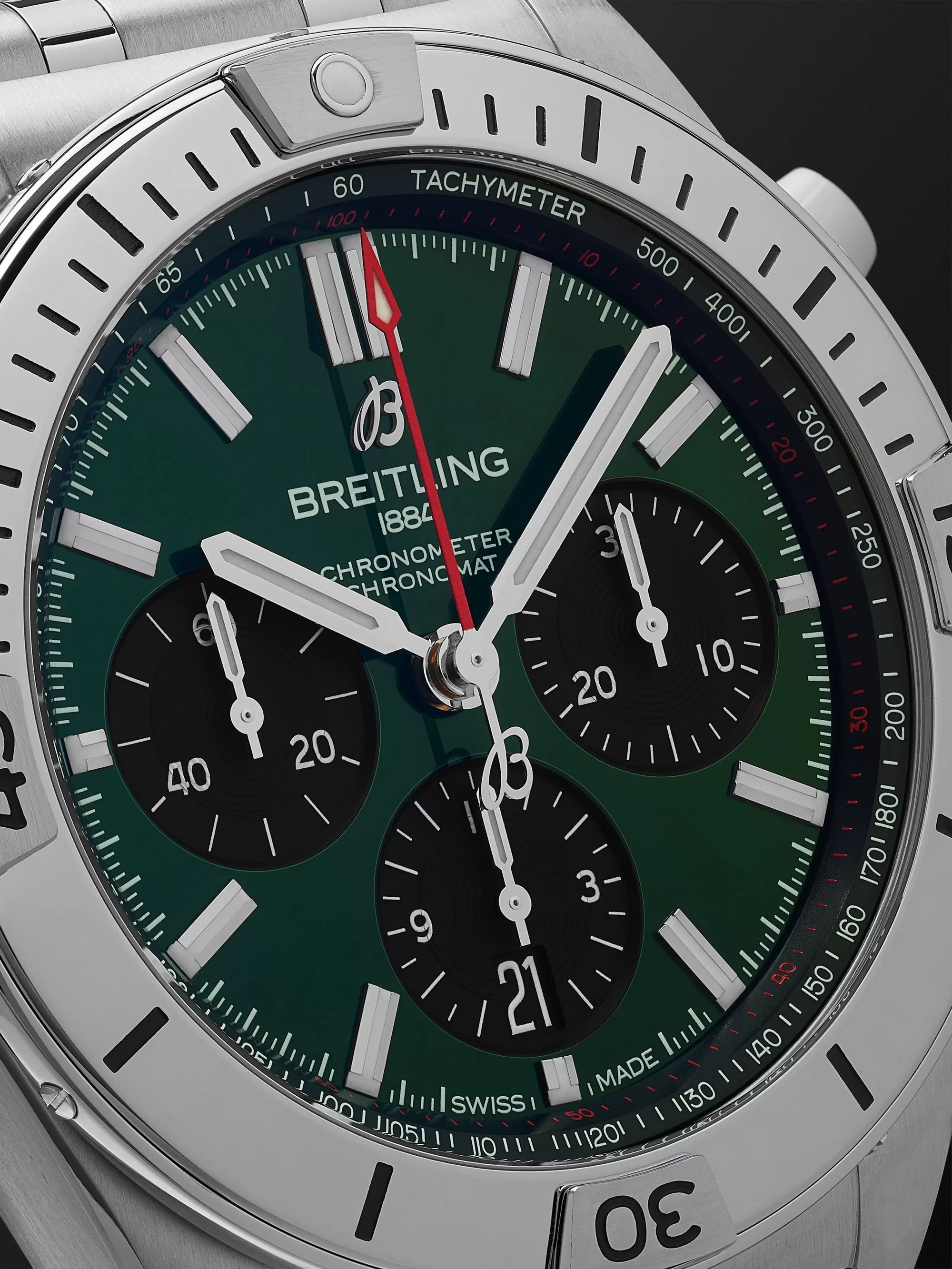 BREITLING Chronomat B01 Bentley Edition Automatic Chronograph 42mm Stainless Steel Watch, Ref. No. AB01343A1L1A1