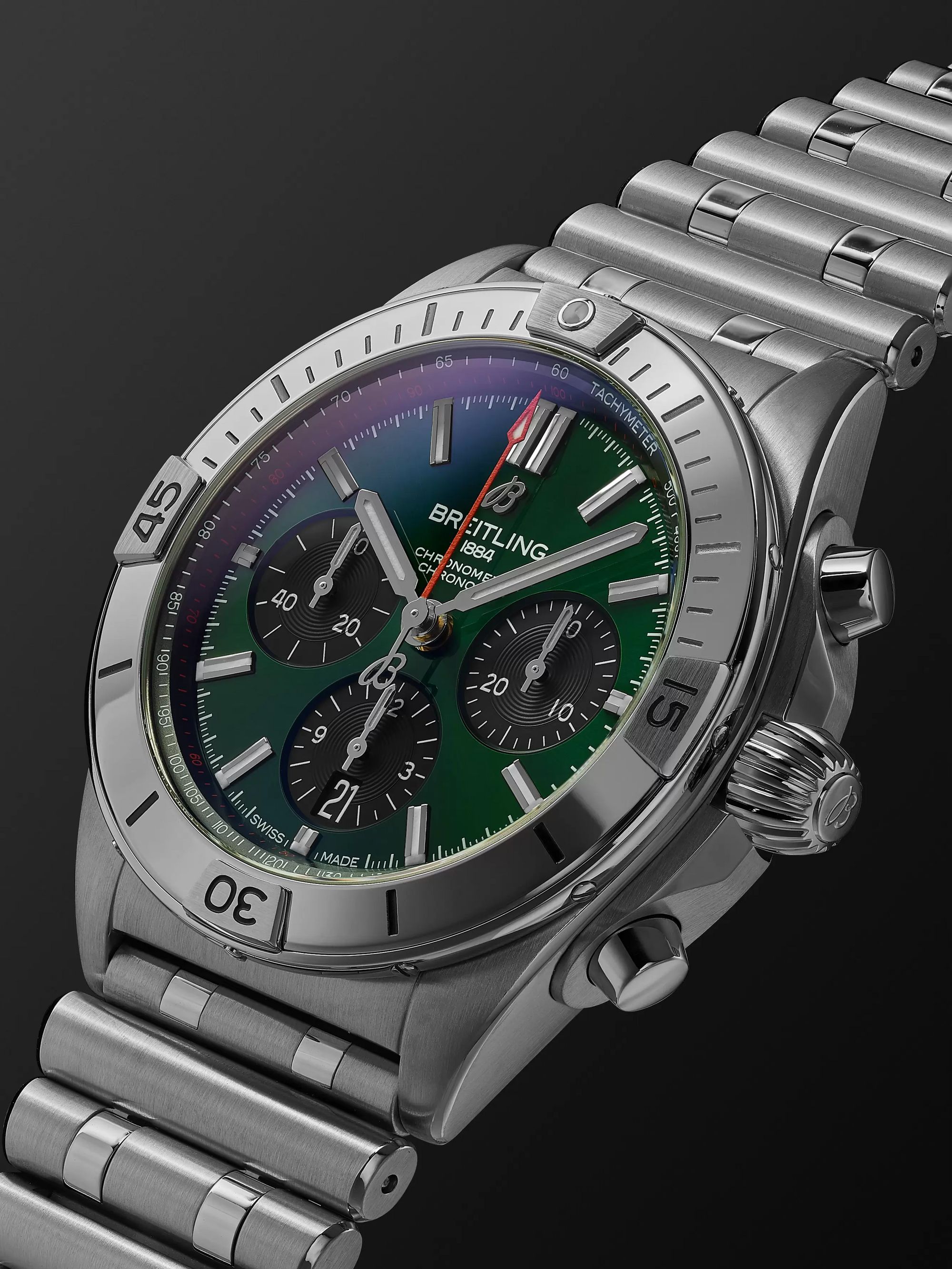 BREITLING Chronomat B01 Bentley Edition Automatic Chronograph 42mm Stainless Steel Watch, Ref. No. AB01343A1L1A1