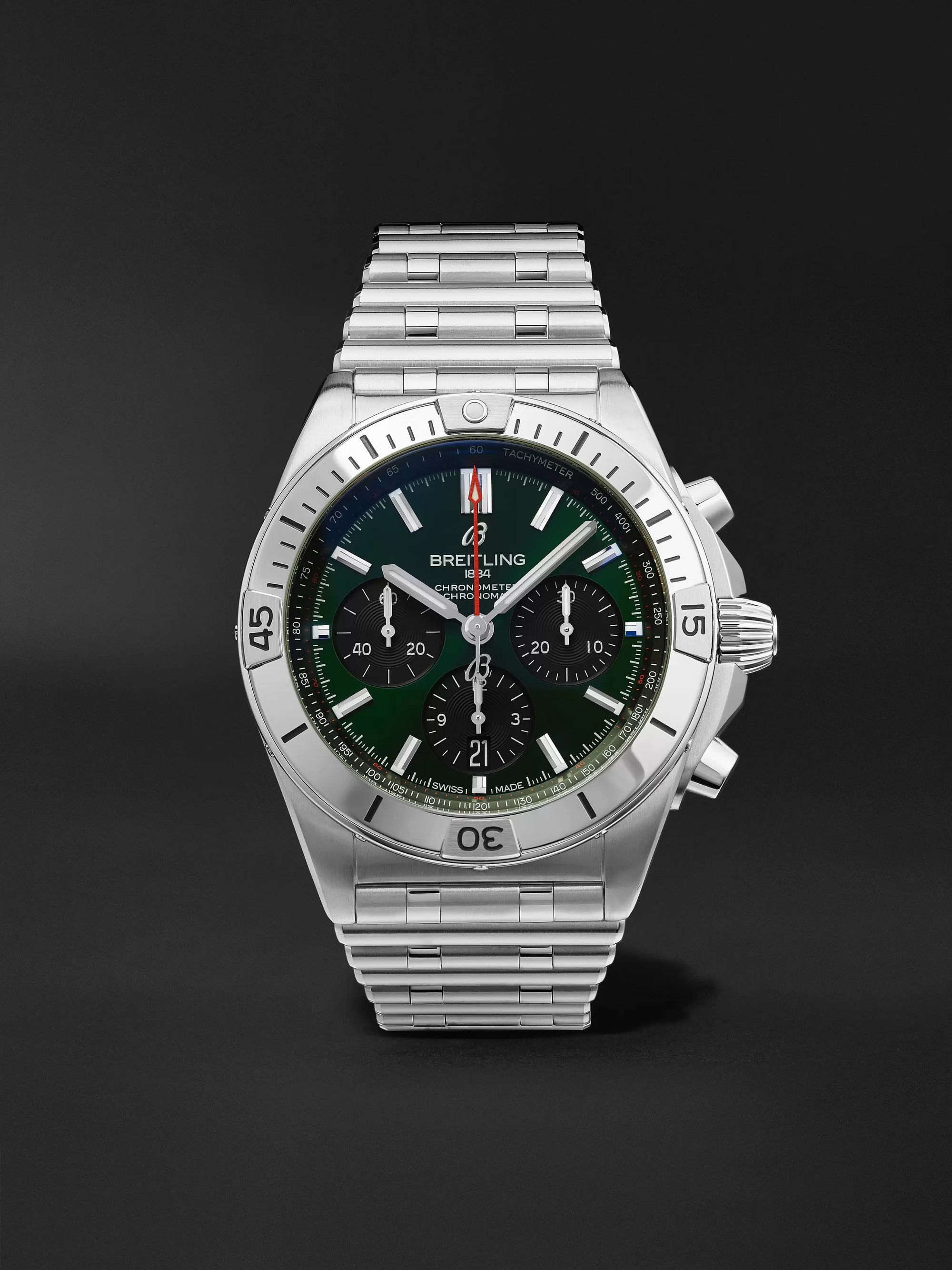 BREITLING Chronomat B01 Bentley Edition Automatic Chronograph 42mm Stainless Steel Watch, Ref. No. AB01343A1L1A1