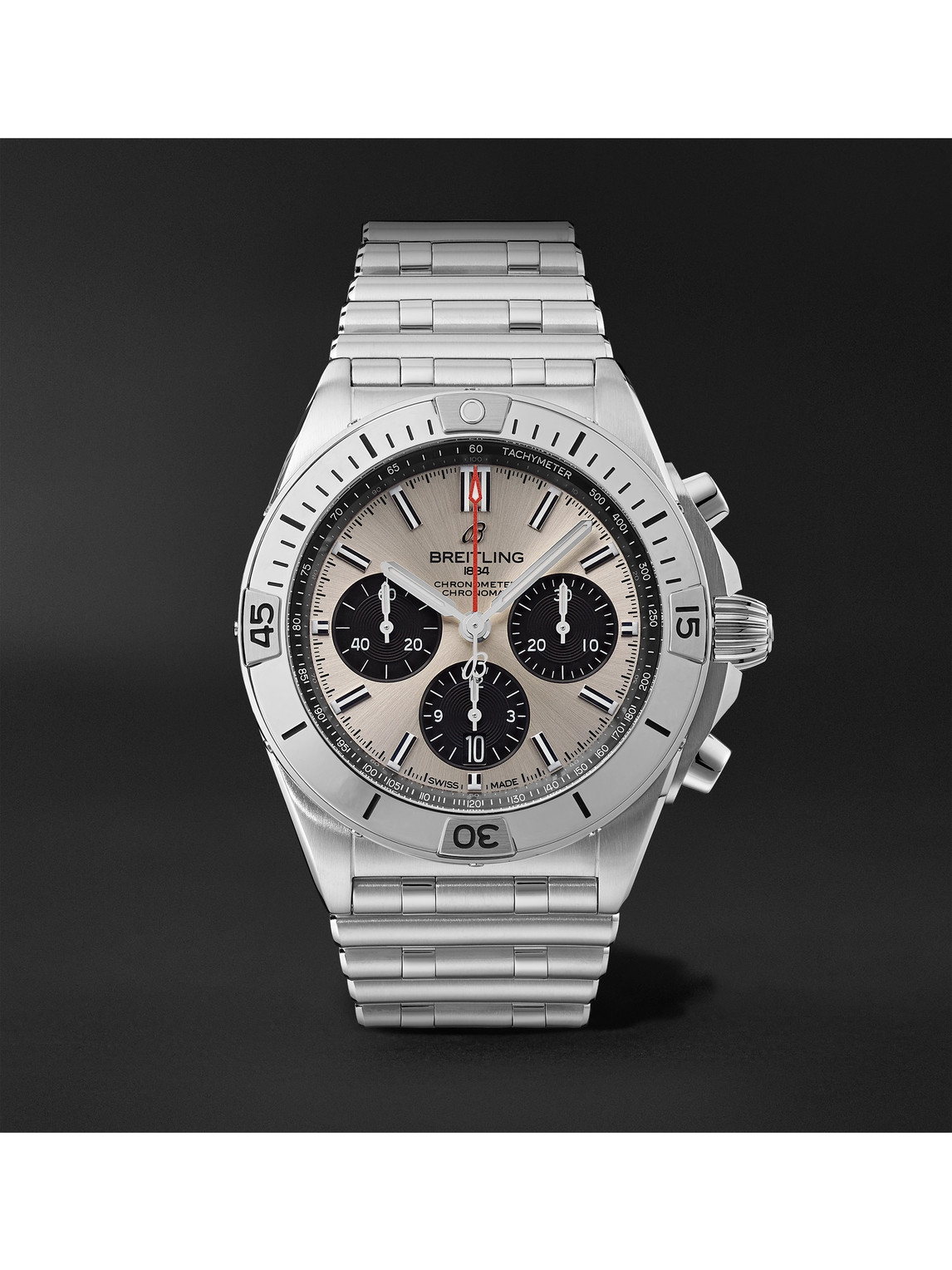 Breitling Chronomat B01 Automatic Chronograph 42mm Stainless Steel Watch, Ref. No. Ab0134101g1a1 In Silver
