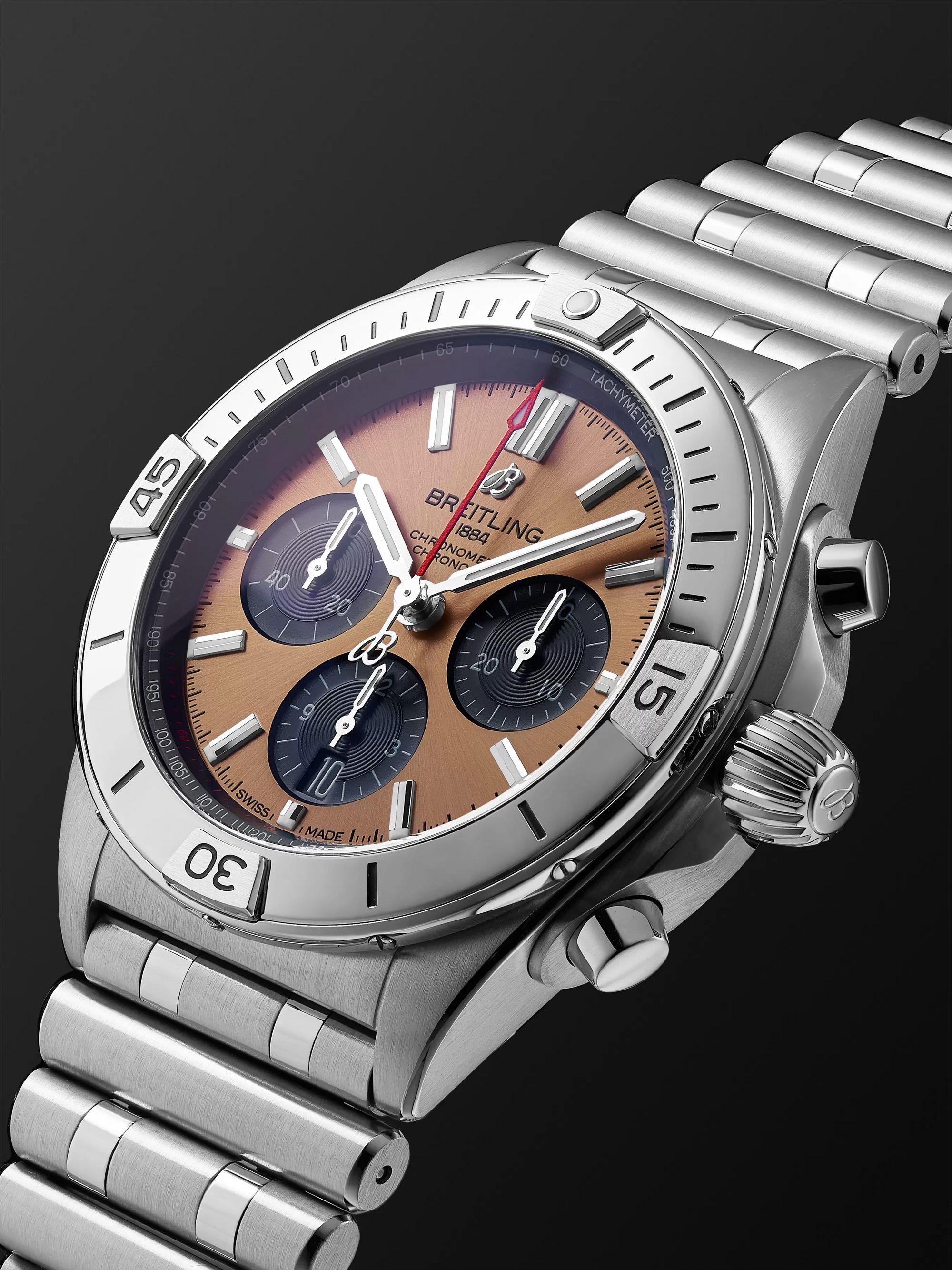 BREITLING Chronomat B01 Automatic Chronograph 42mm Stainless Steel Watch, Ref. No. AB0134101K1A1
