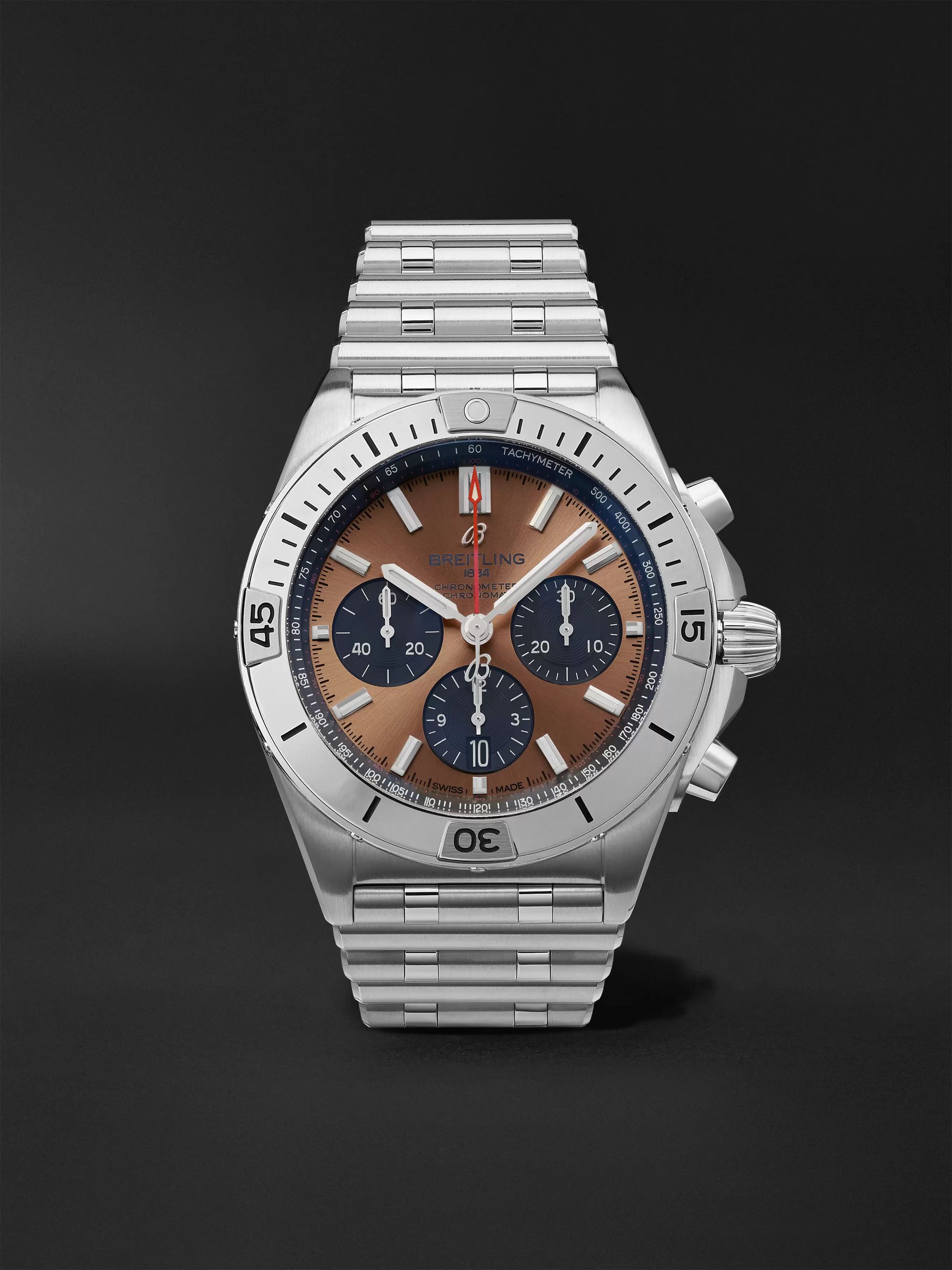 BREITLING Chronomat B01 Automatic Chronograph 42mm Stainless Steel Watch, Ref. No. AB0134101K1A1