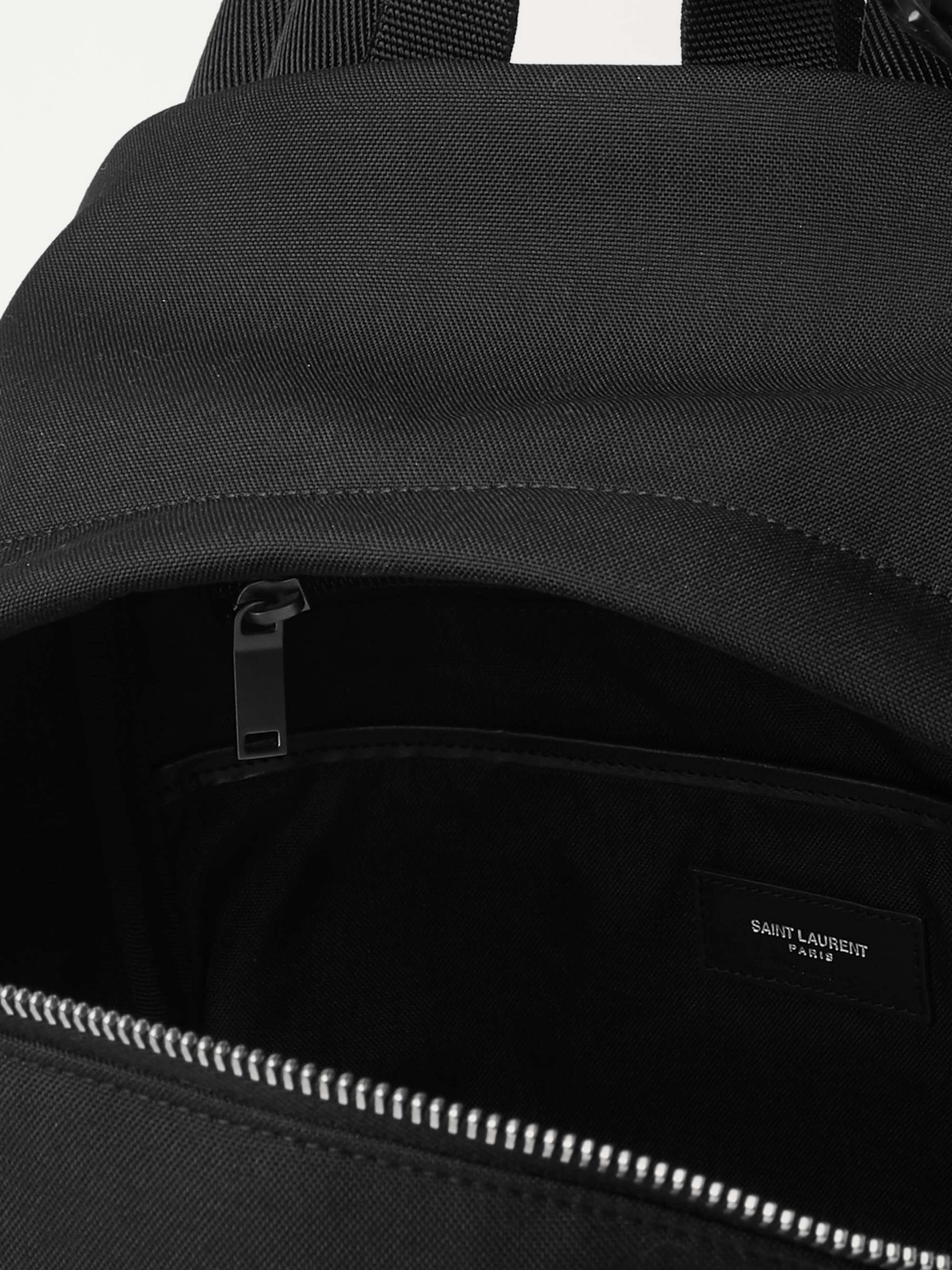 SAINT LAURENT キャンバス バックパック レザートリム SAINT LAURENT キャンバス バックパック レザートリム