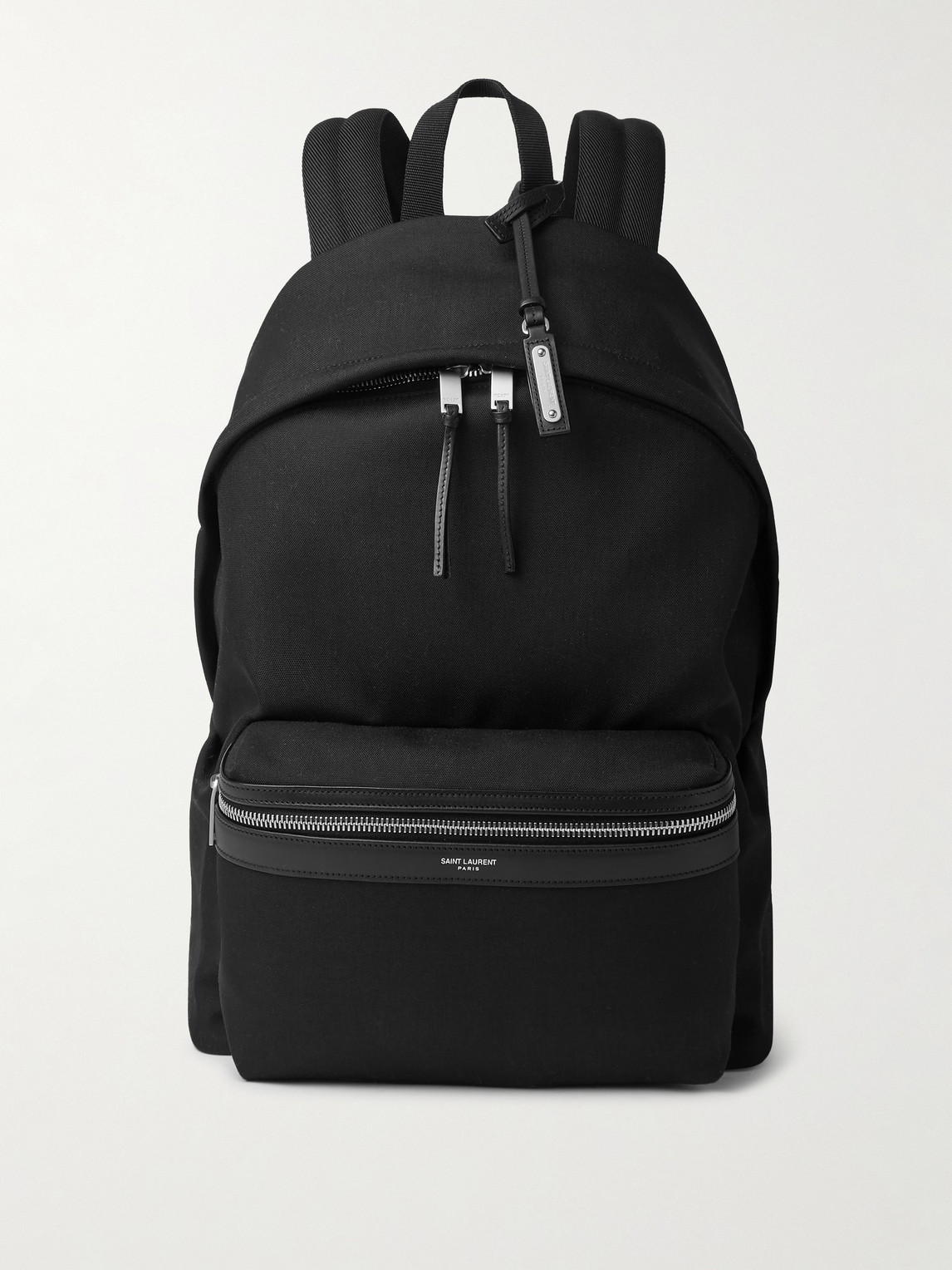 Saint Laurent Leather-Trimmed Canvas Backpack - Men