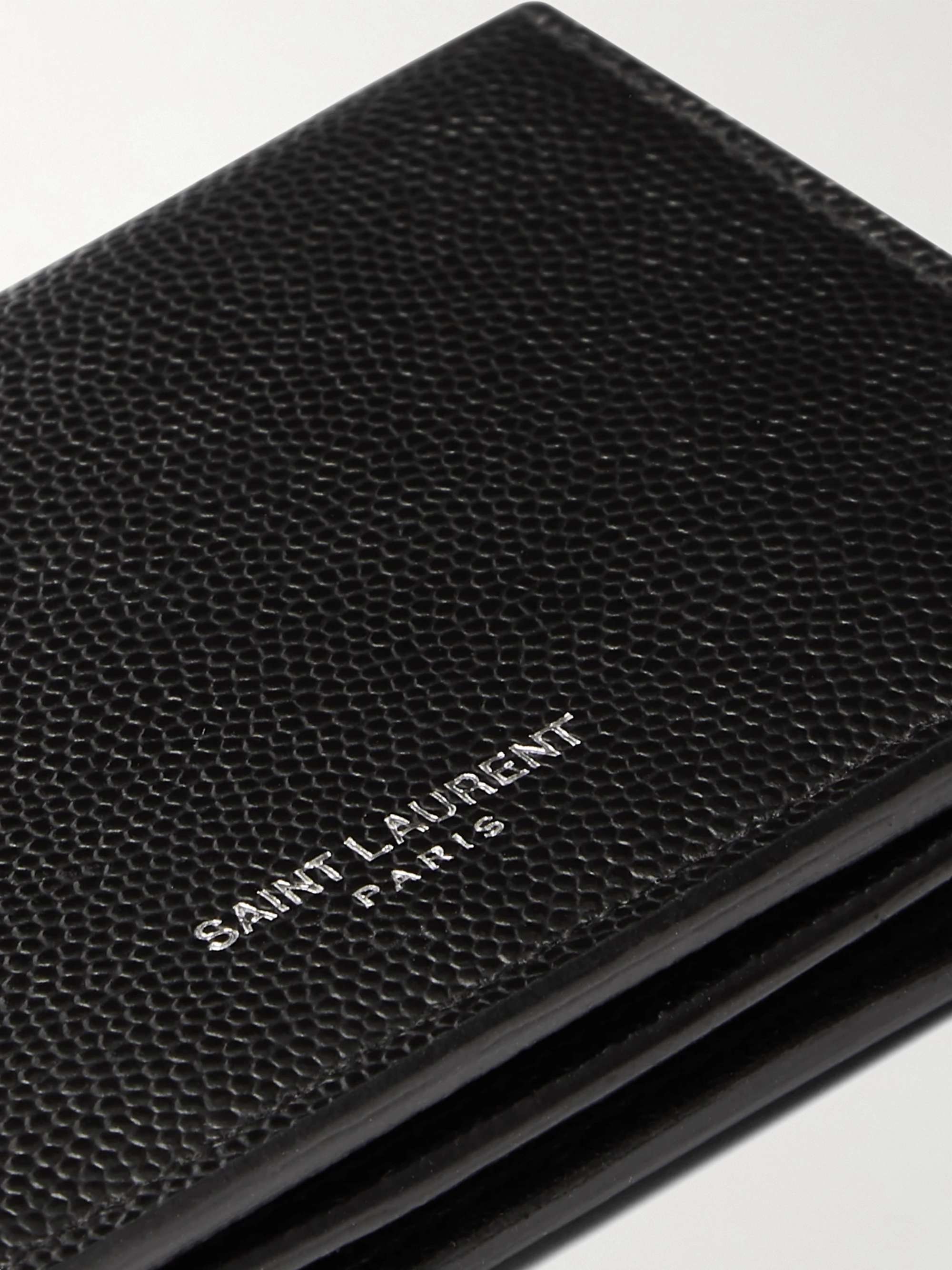 SAINT LAURENT Pebble-Grain Leather Billfold Wallet