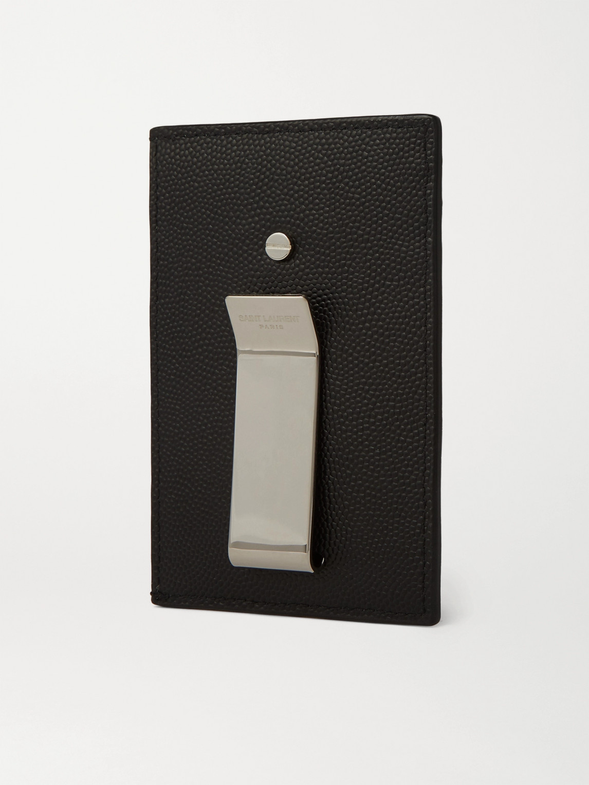 Pebble-Grain Leather Cardholder with Money Clip — 2