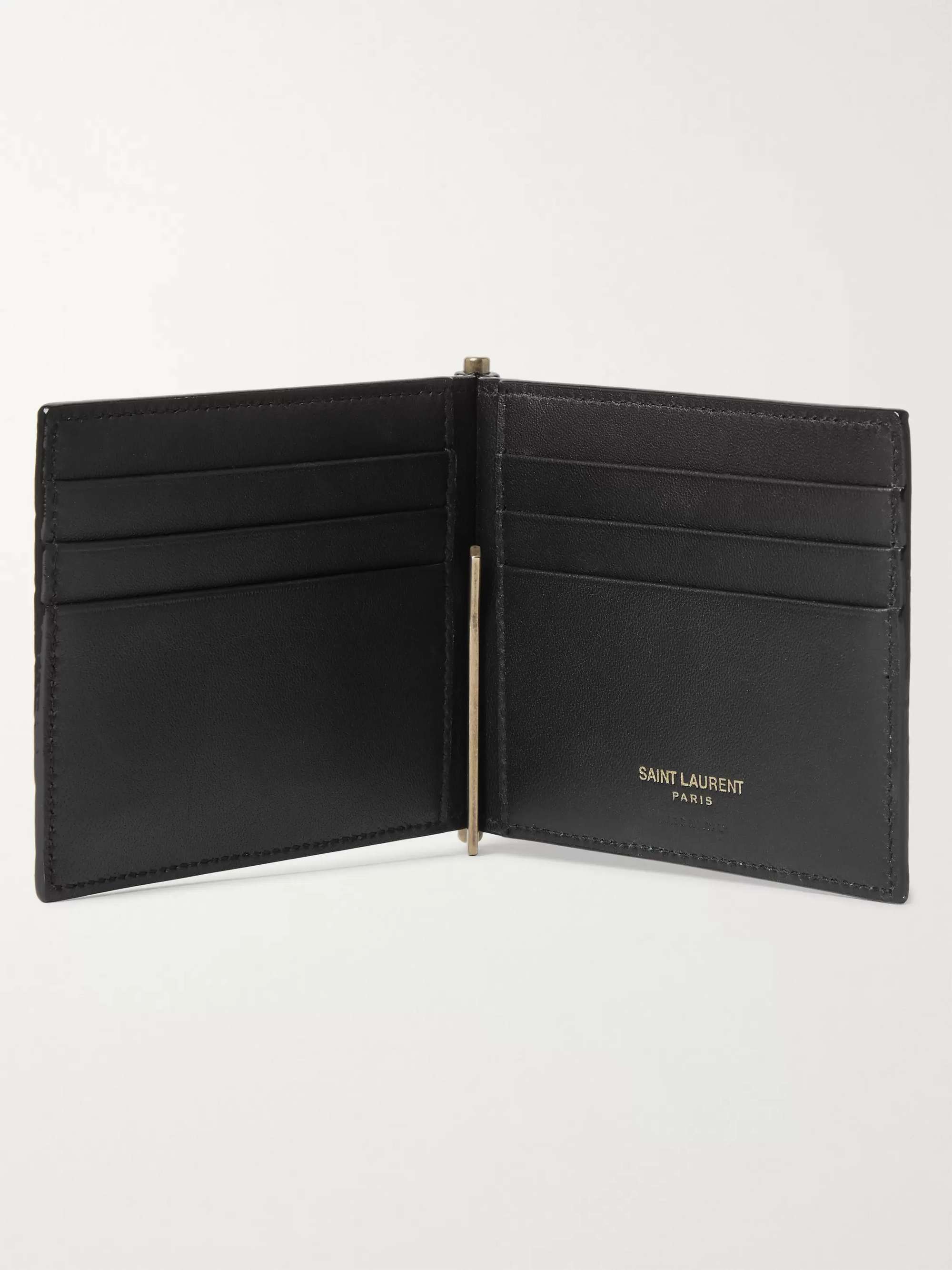 Saint Laurent Ysl Bill Clip Wallet - Black