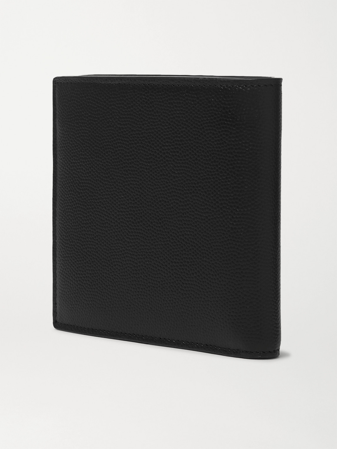 Logo-Print Pebble-Grain Leather Billfold Wallet — 2