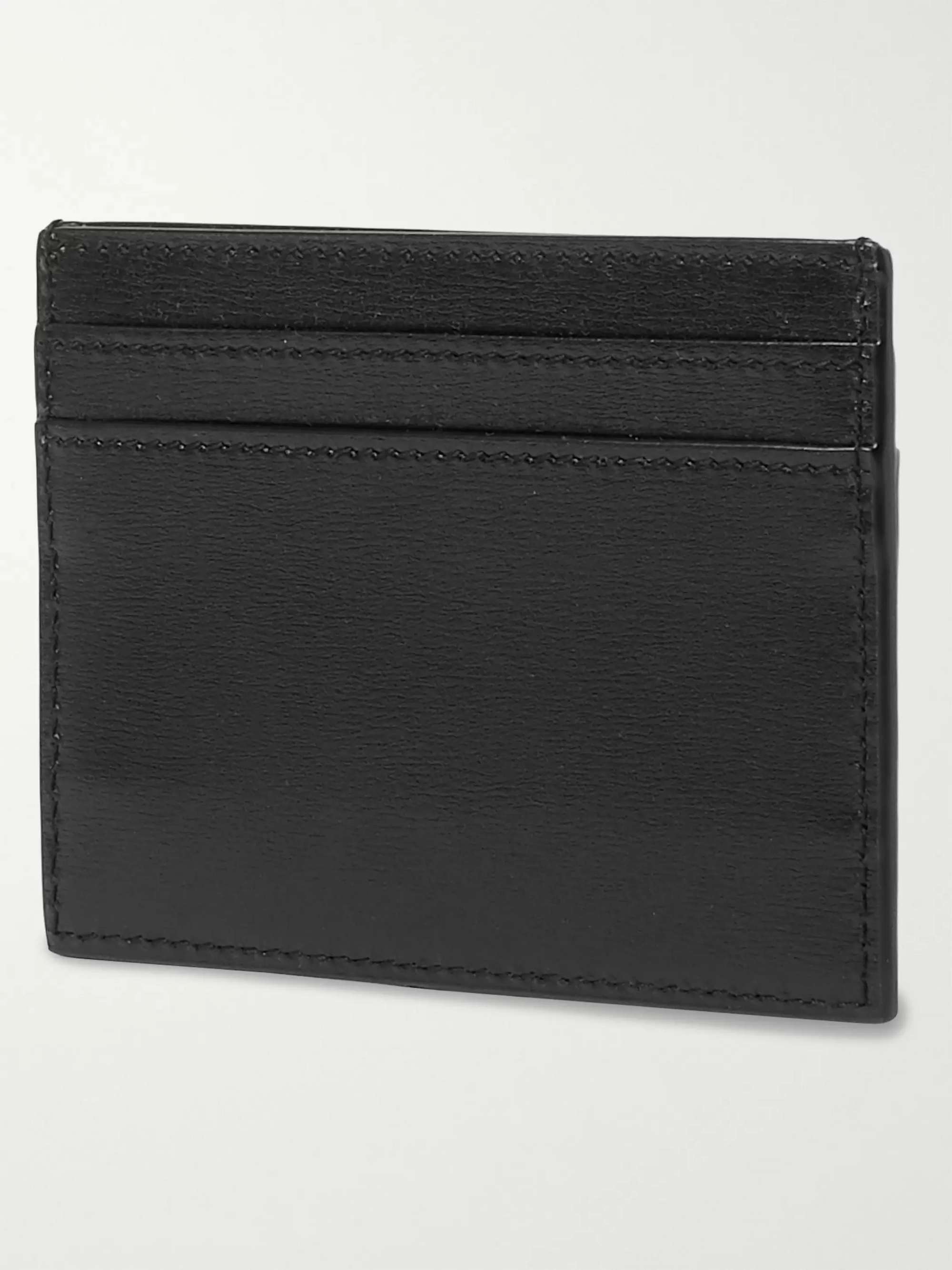 SAINT LAURENT Logo-Appliquéd Leather Cardholder