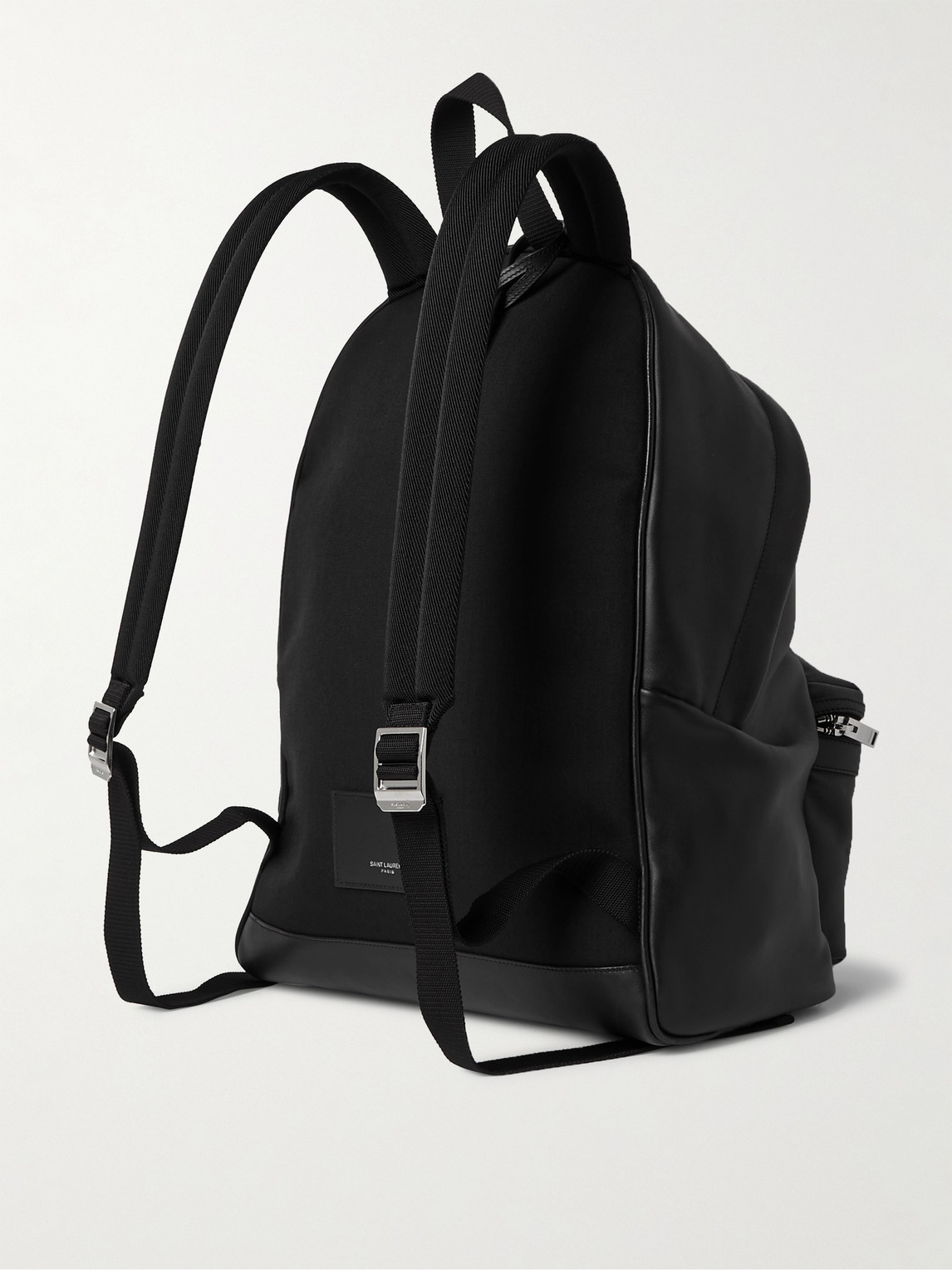 Shop Saint Laurent City Leather Backpack In Black