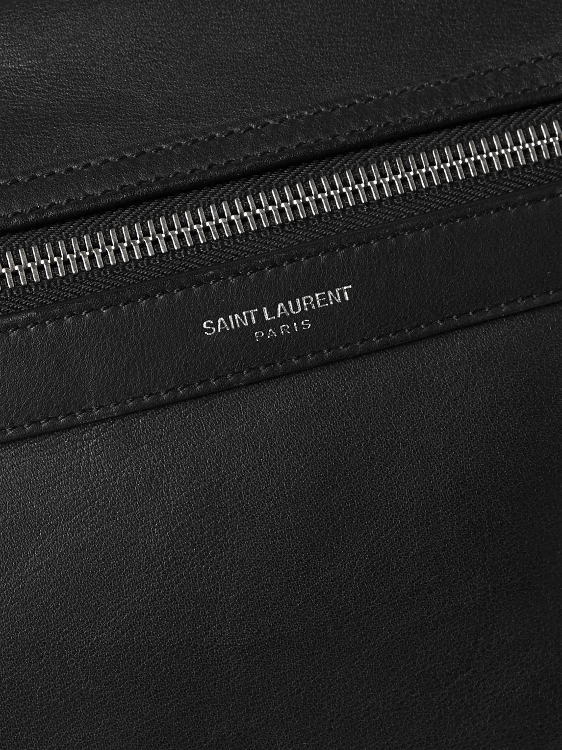 Shop Saint Laurent City Leather Backpack In Black