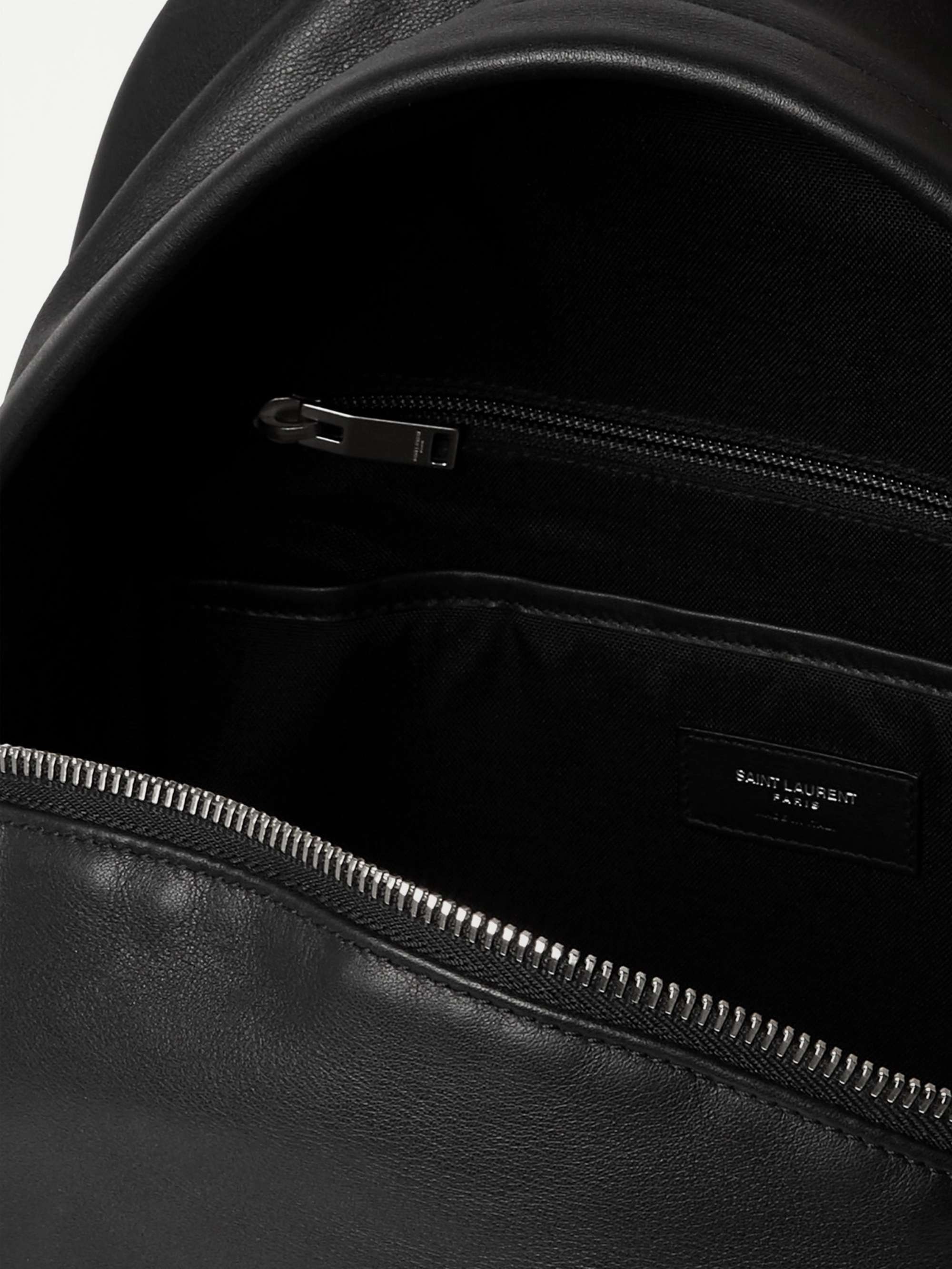 SAINT LAURENT City Leather Backpack