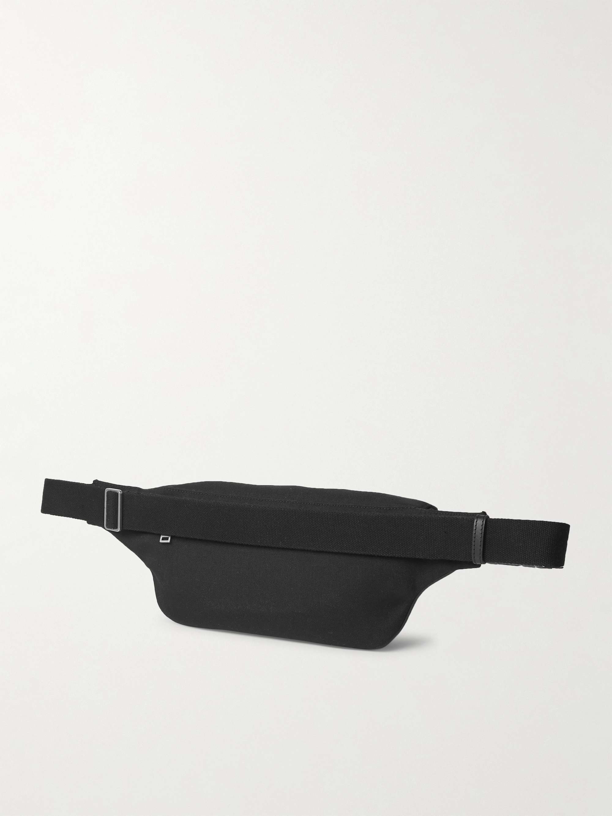 SAINT LAURENT Leather-Trimmed Canvas Belt Bag