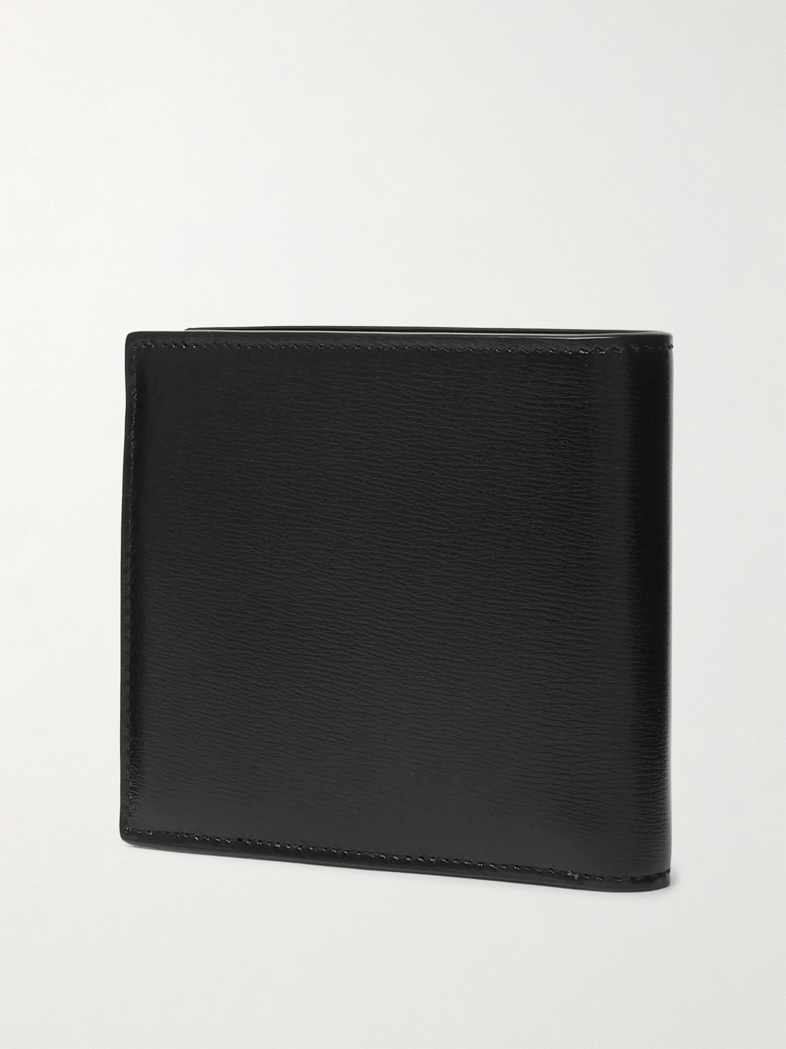 Saint Laurent Logo-appliquéd Leather Billfold Wallet In Black