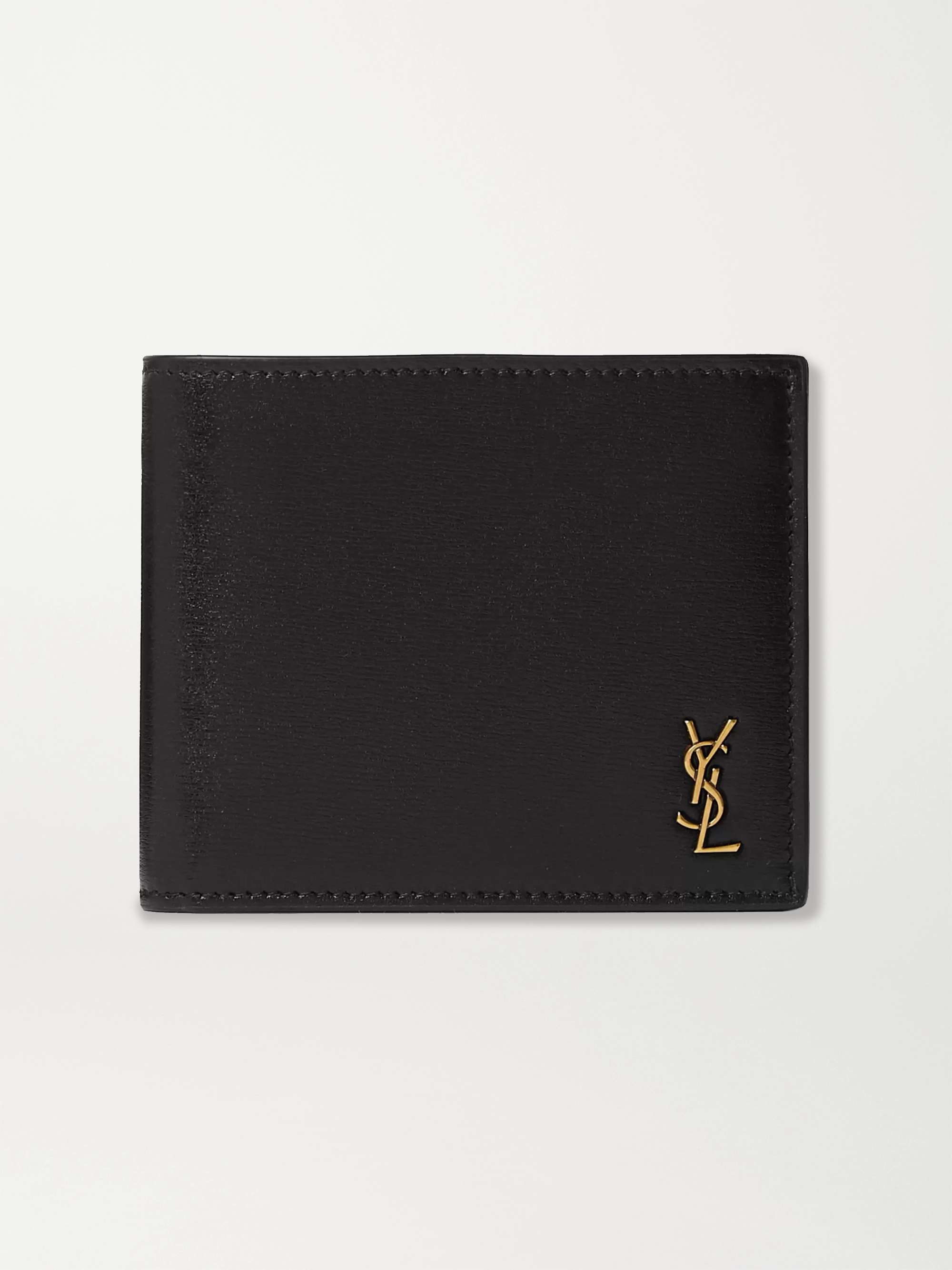 Saint Laurent East/West Wallet in Grain de Poudre Embossed Leather