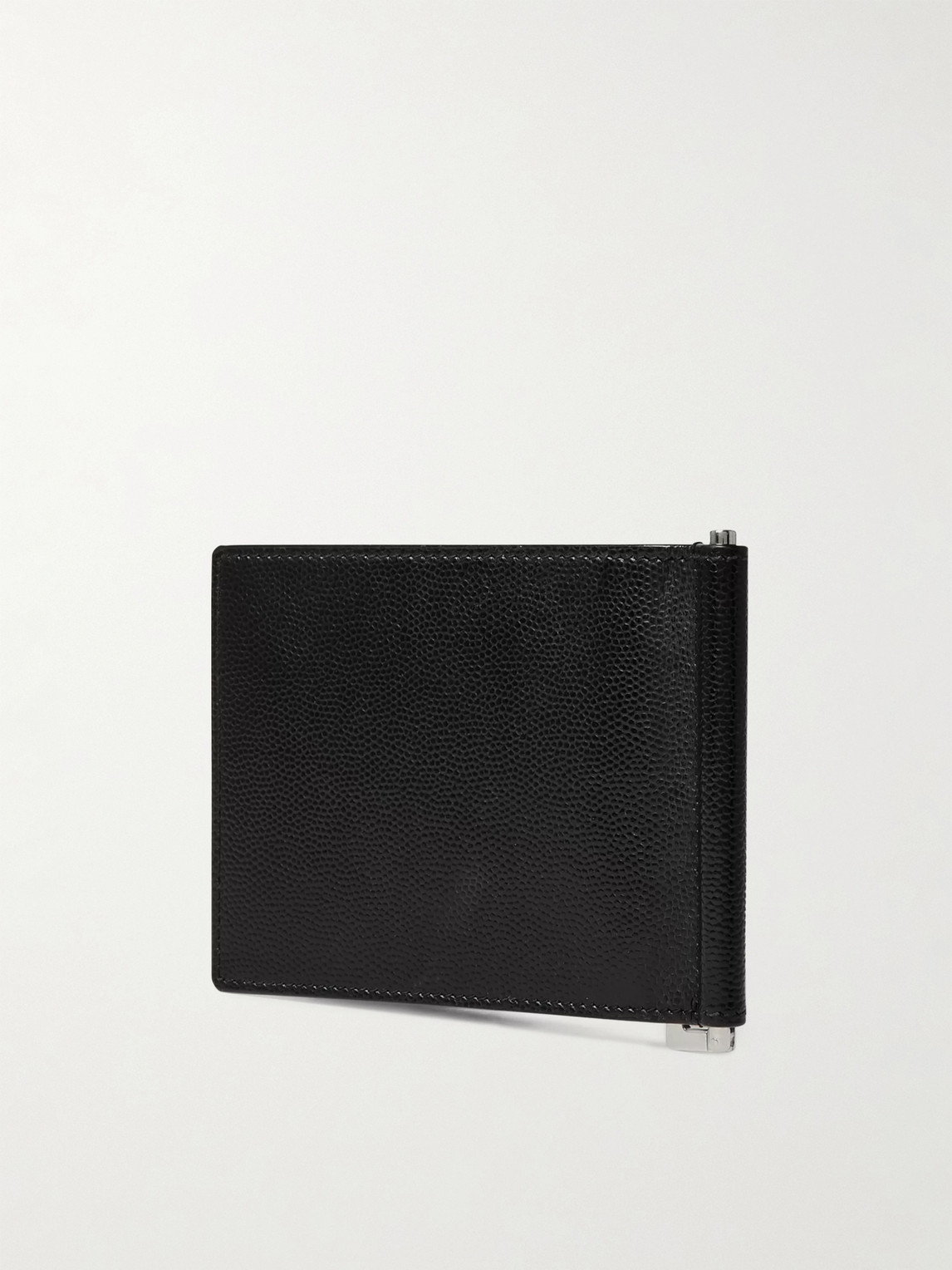 Pebble-Grain Leather Billfold Wallet with Money Clip — 2