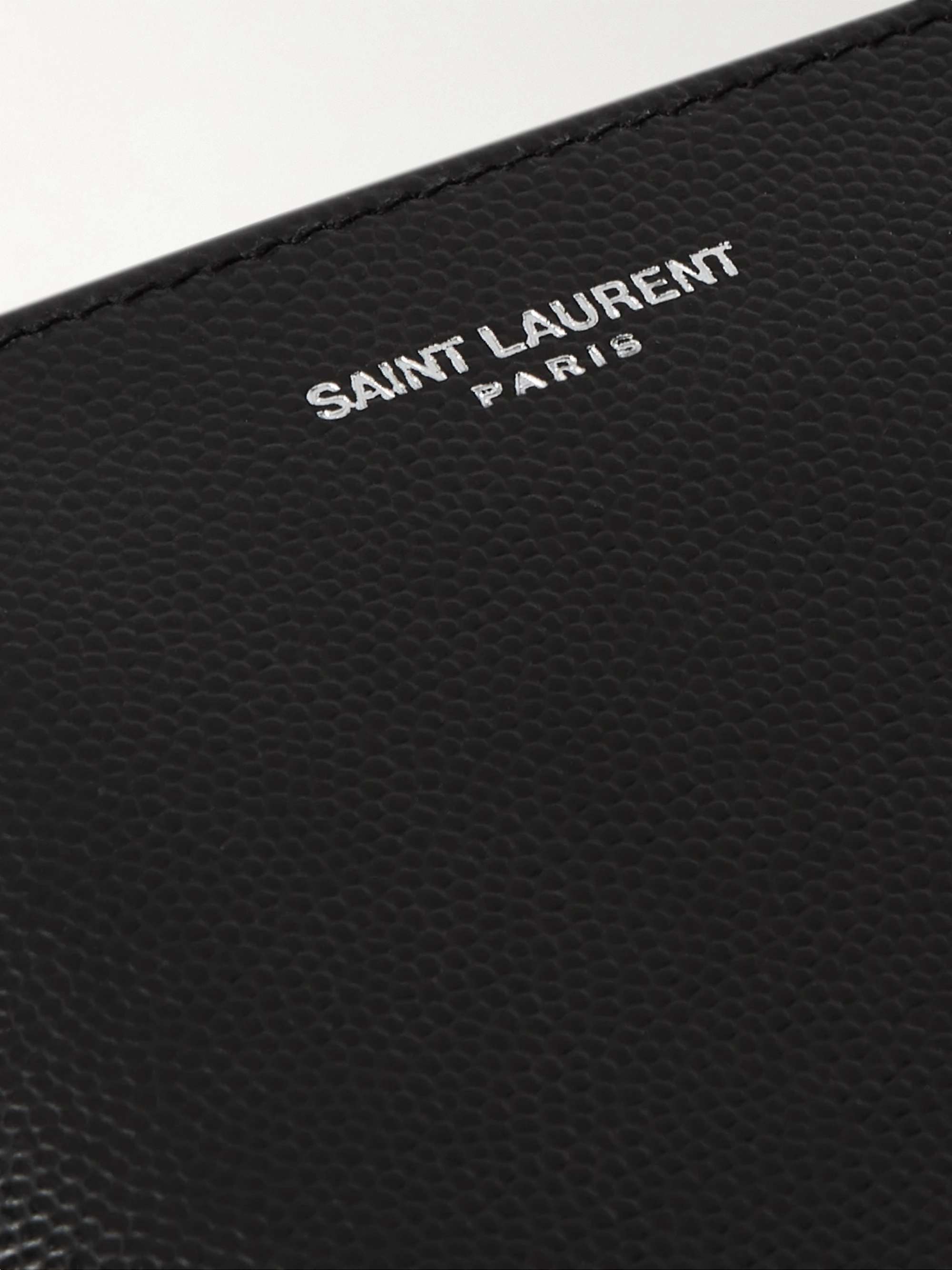 Saint Laurent Card Case With Money Clip Men'S Black for Men