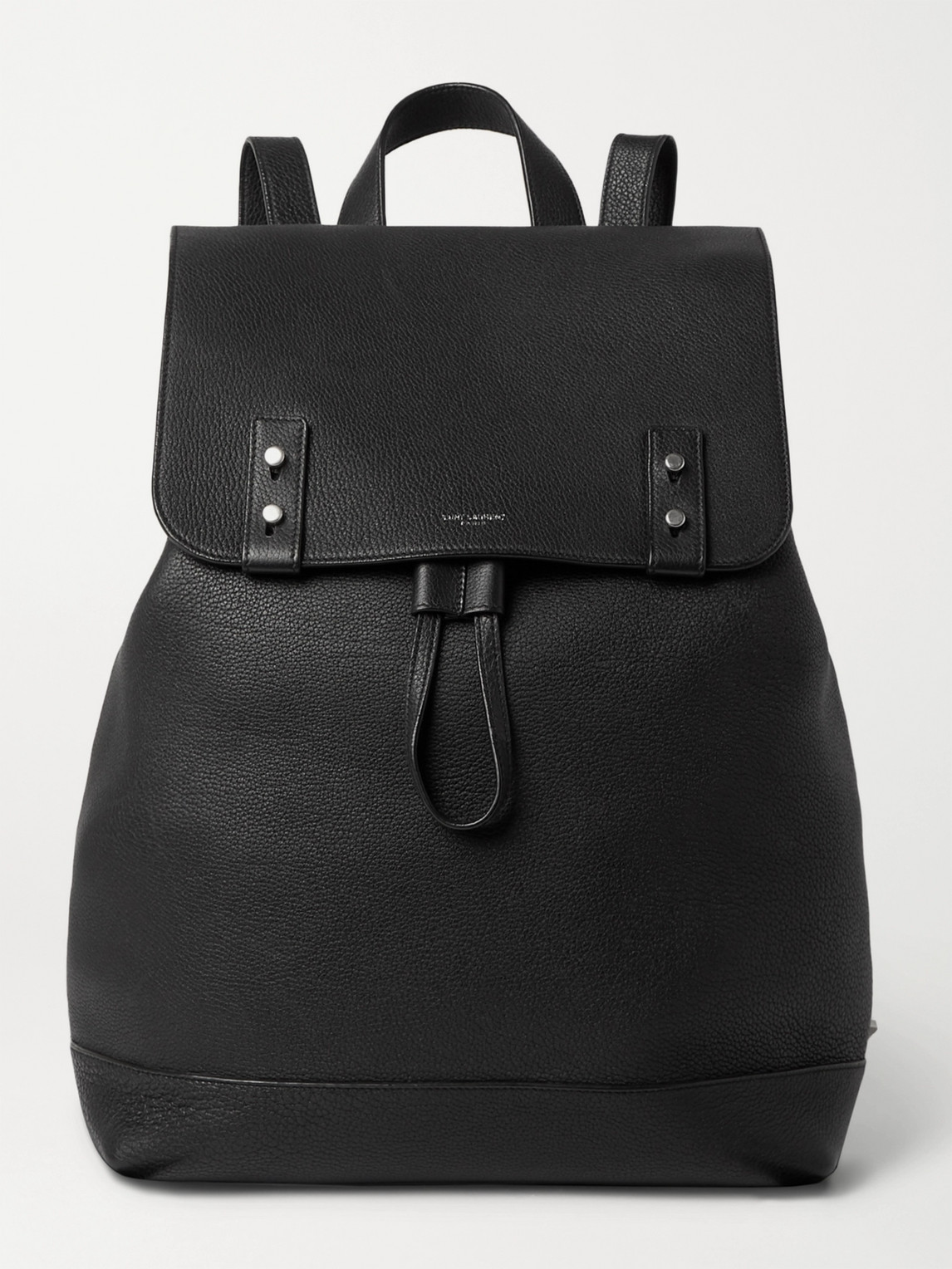 SAINT LAURENT FULL-GRAIN LEATHER BACKPACK
