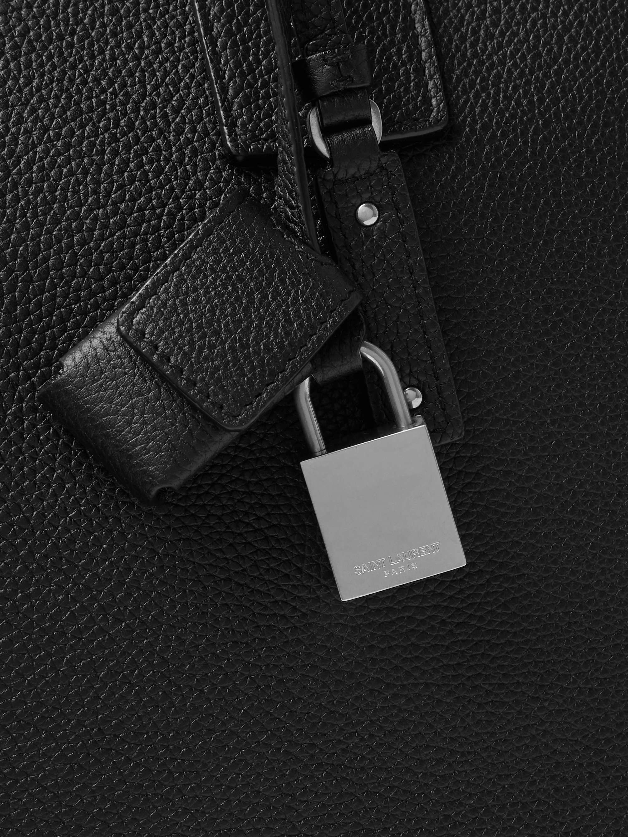 SAINT LAURENT Full-Grain Leather Holdall