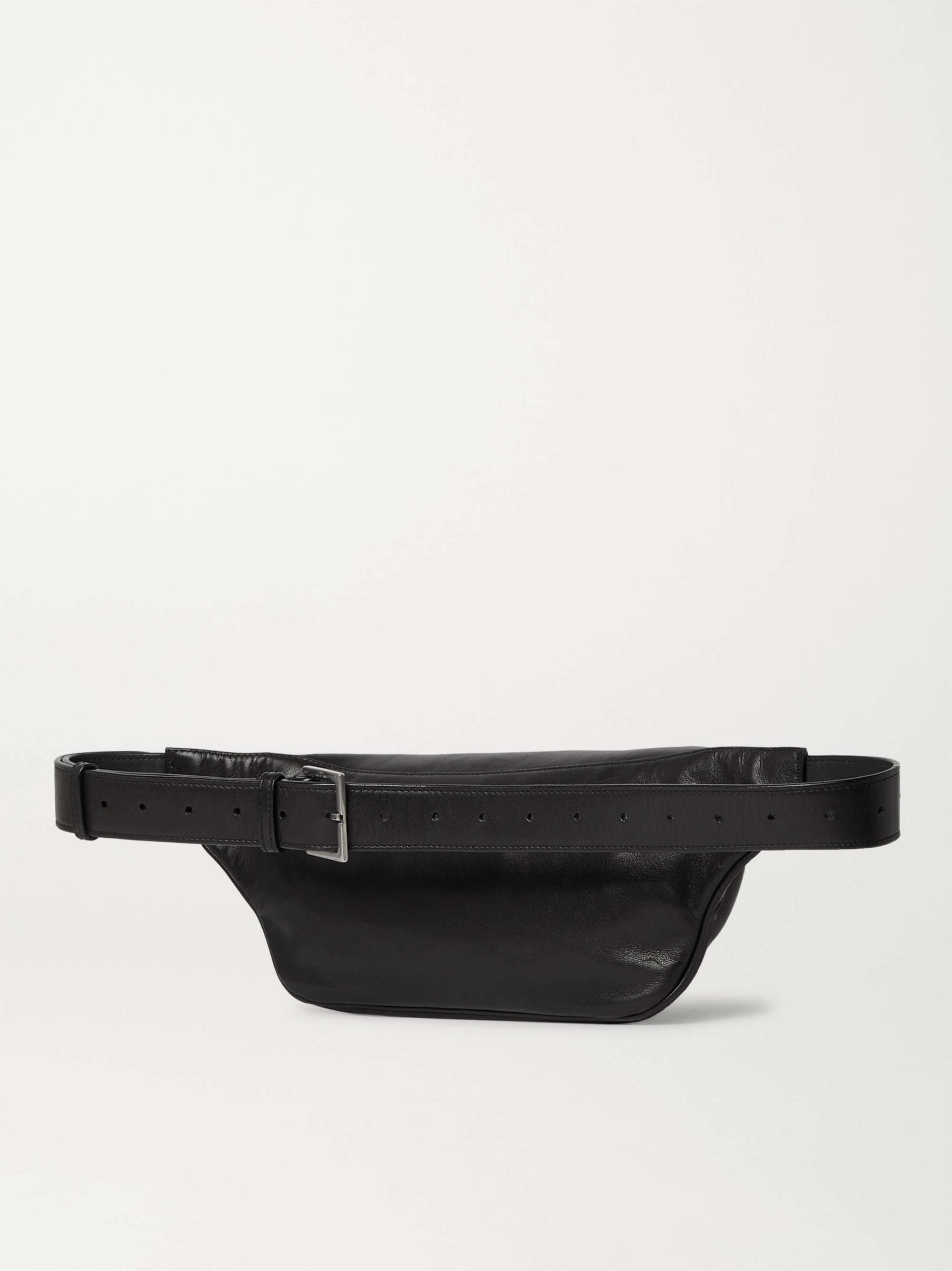 SAINT LAURENT Logo-Appliquéd Leather Belt Bag