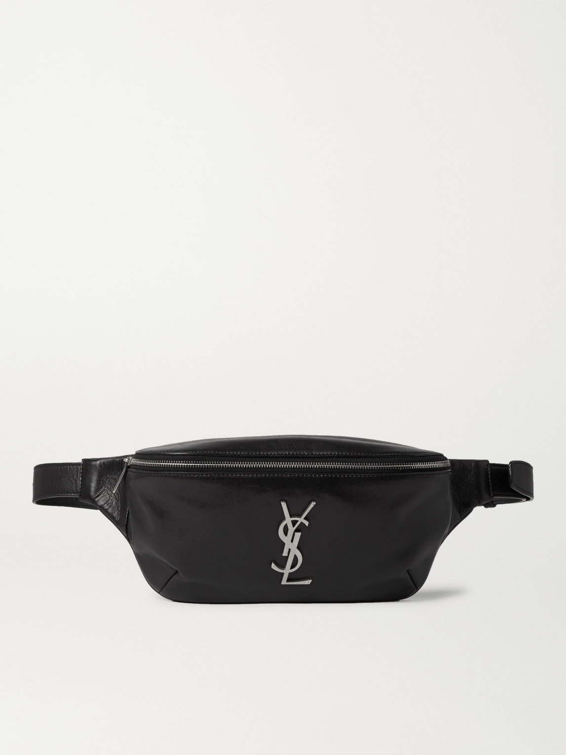 SAINT LAURENT - Logo-Appliquéd Leather Belt Bag - Men - Black for Men