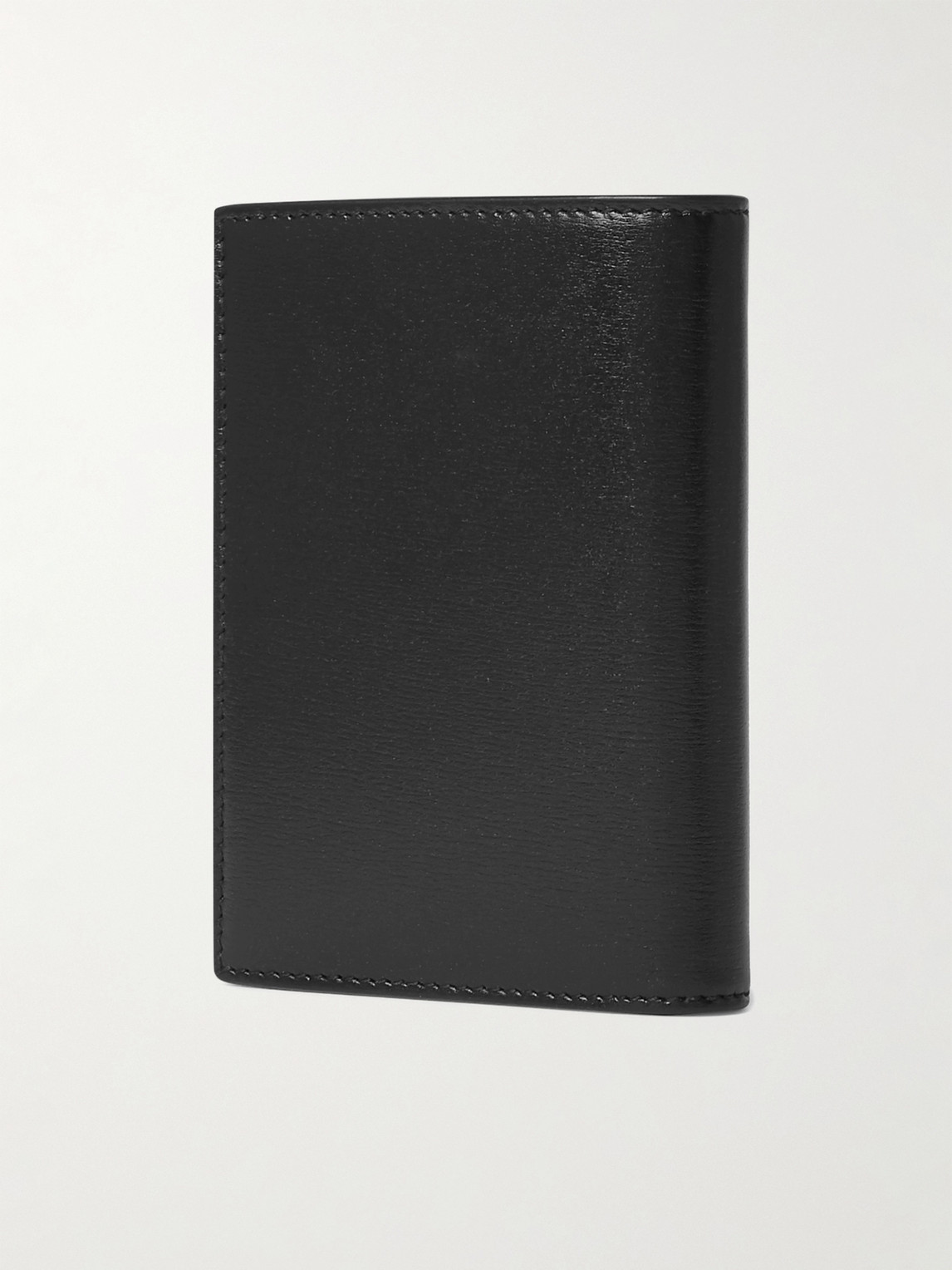 Saint Laurent Logo-appliquéd Leather Billfold Wallet In Black