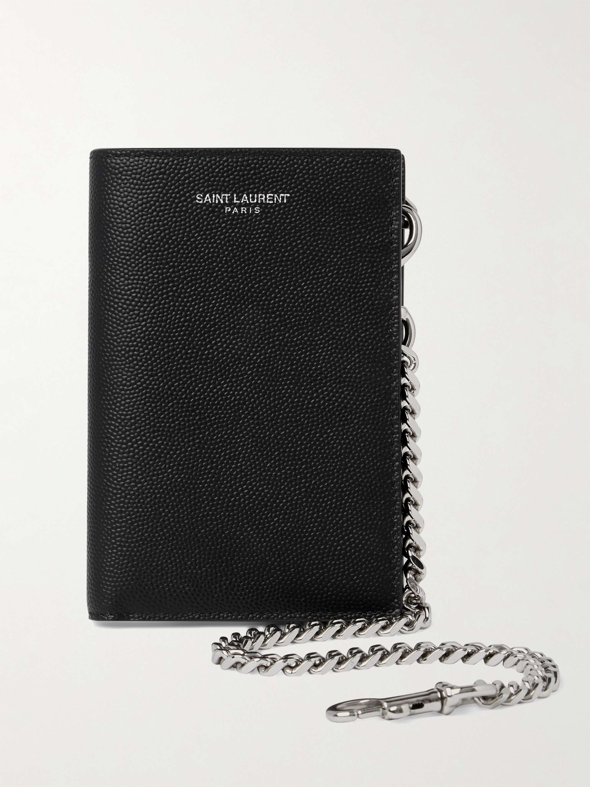 SAINT LAURENT Pebble-Grain Leather Billfold Wallet | MR PORTER