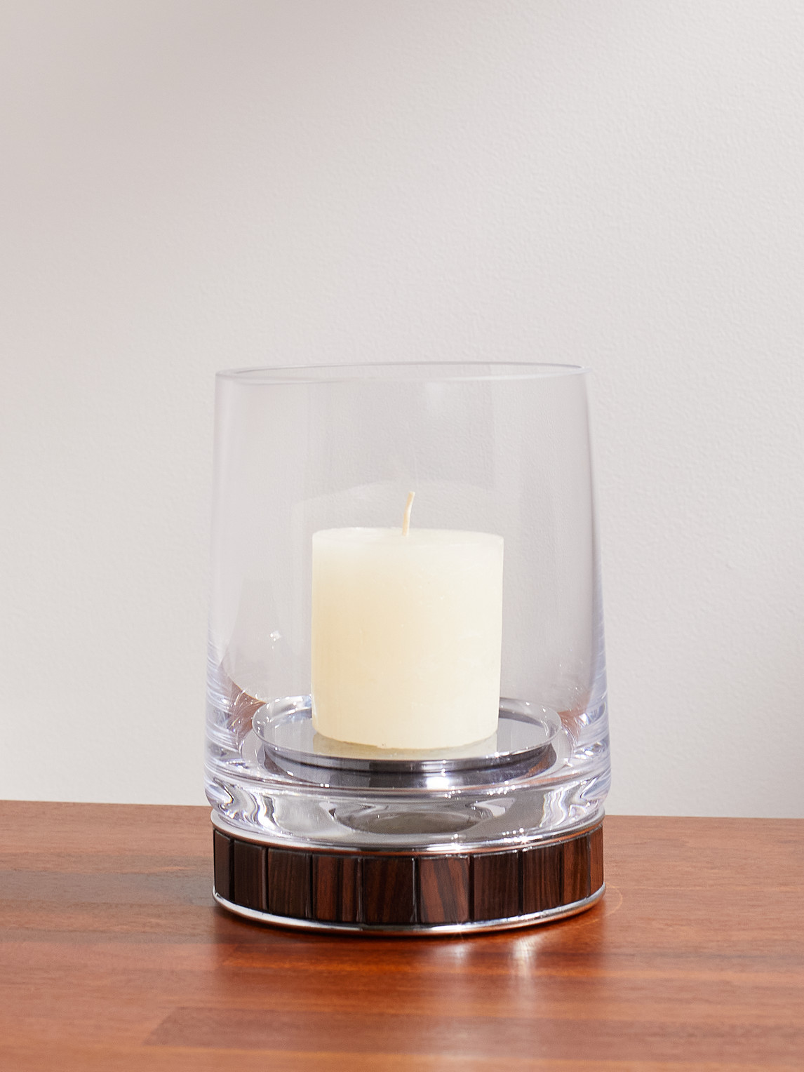 Lorenzi Milano Ebony and Glass Candle Holder - Men
