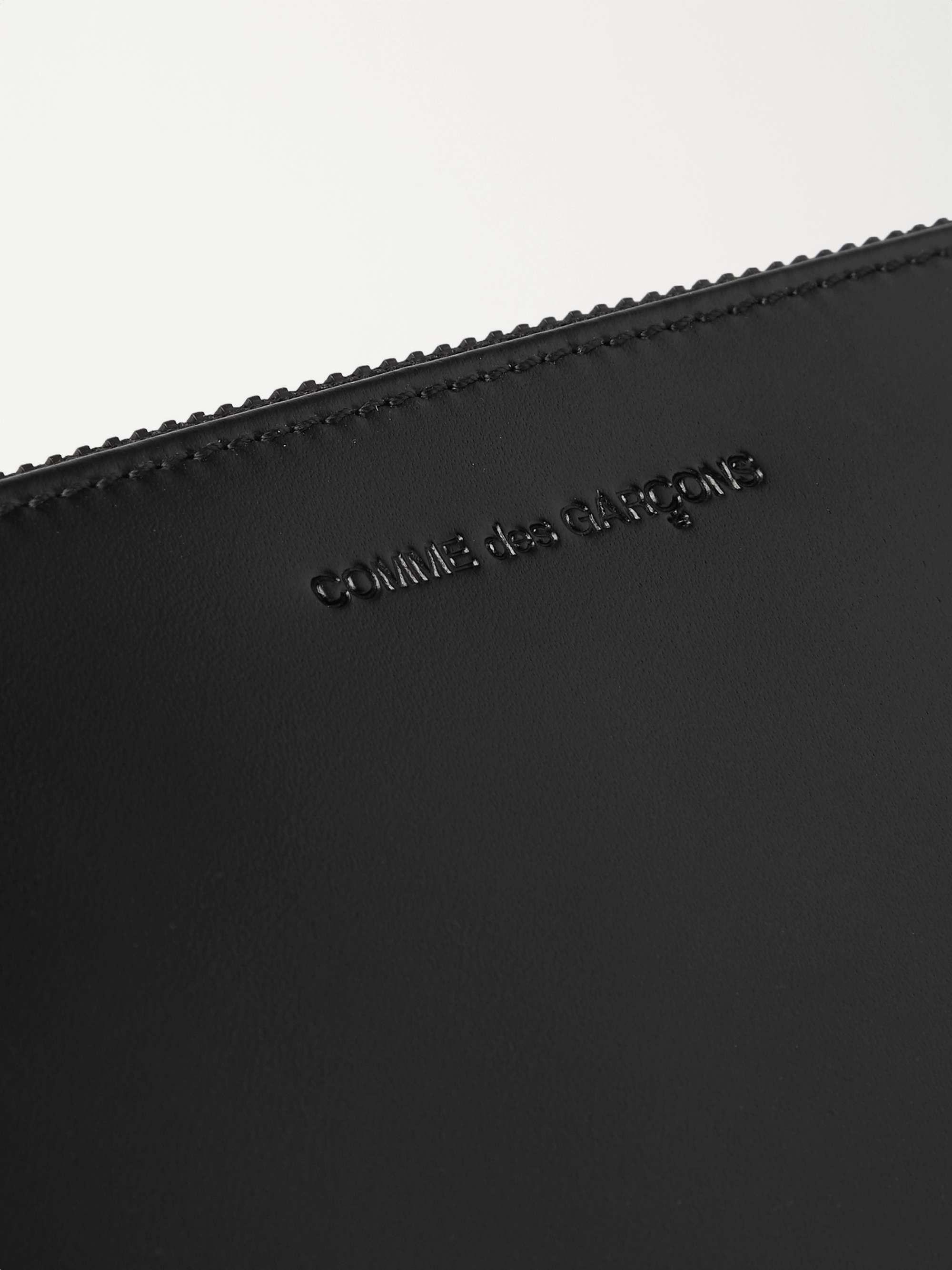 COMME DES GARÇONS Logo-Debossed Leather Pouch