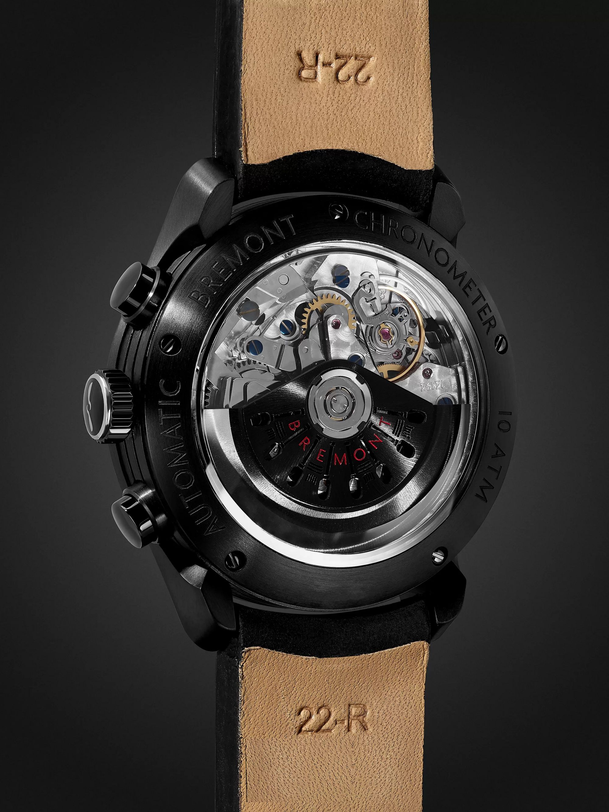 BREMONT ALT1-P2 Jet Automatic Chronograph 43mm Stainless Steel and Leather Watch