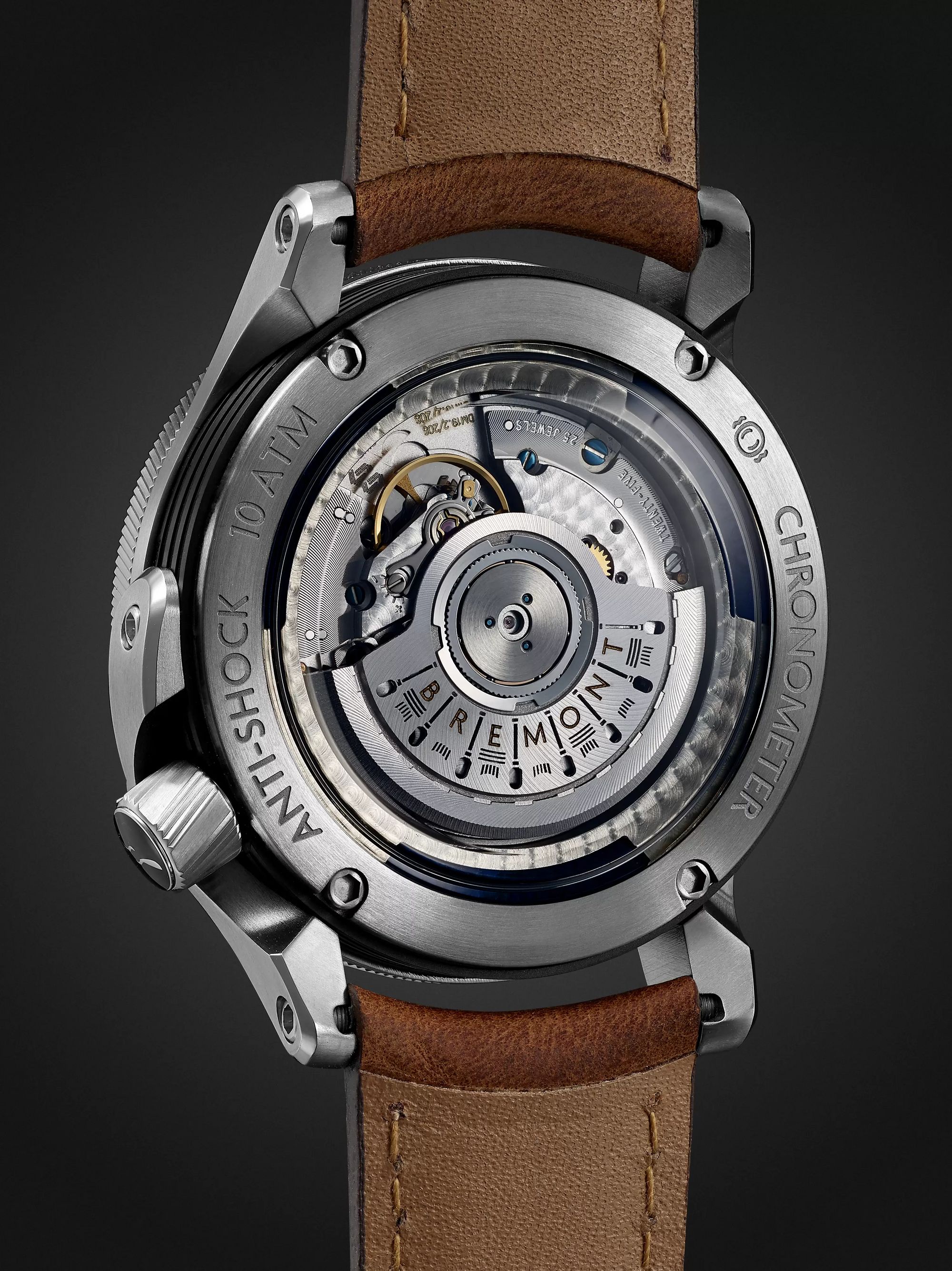 BREMONT ionBird 43mm Automatic GMT Titanium and Nubuck Watch, Ref. No. IONBIRDMODEL12020-R-S